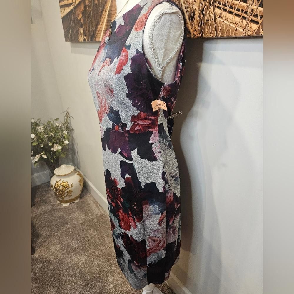 Calvin Klein Stunning Floral-Print Sheath Dress - Elegant and Versatile Size XL / US 12-14 / IT 48-50 - 9 Thumbnail