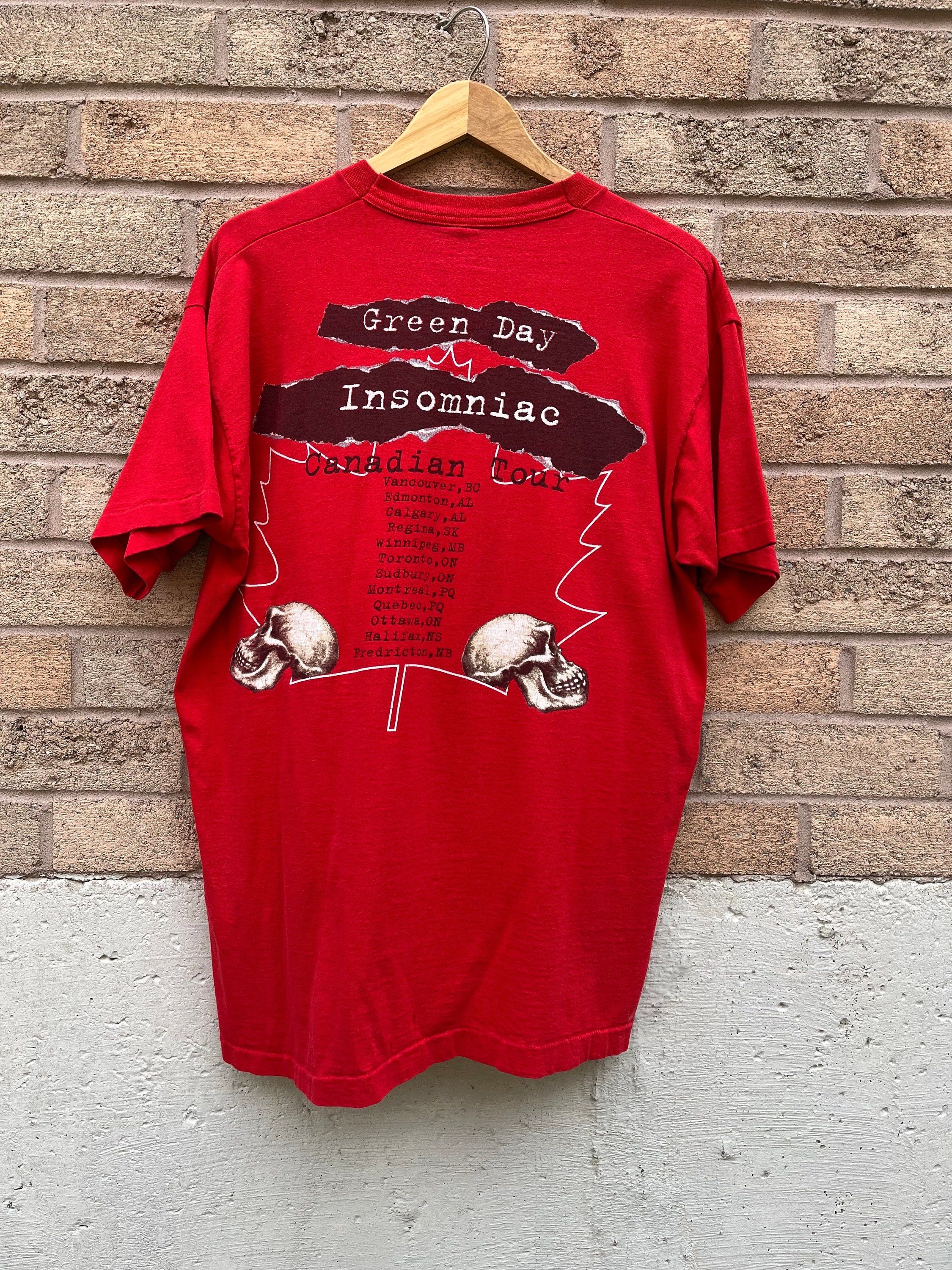 Vintage Vintage Green Day Insomniac Canada Tour T-shirt Size US XL / EU 56 / 4 - 3 Thumbnail