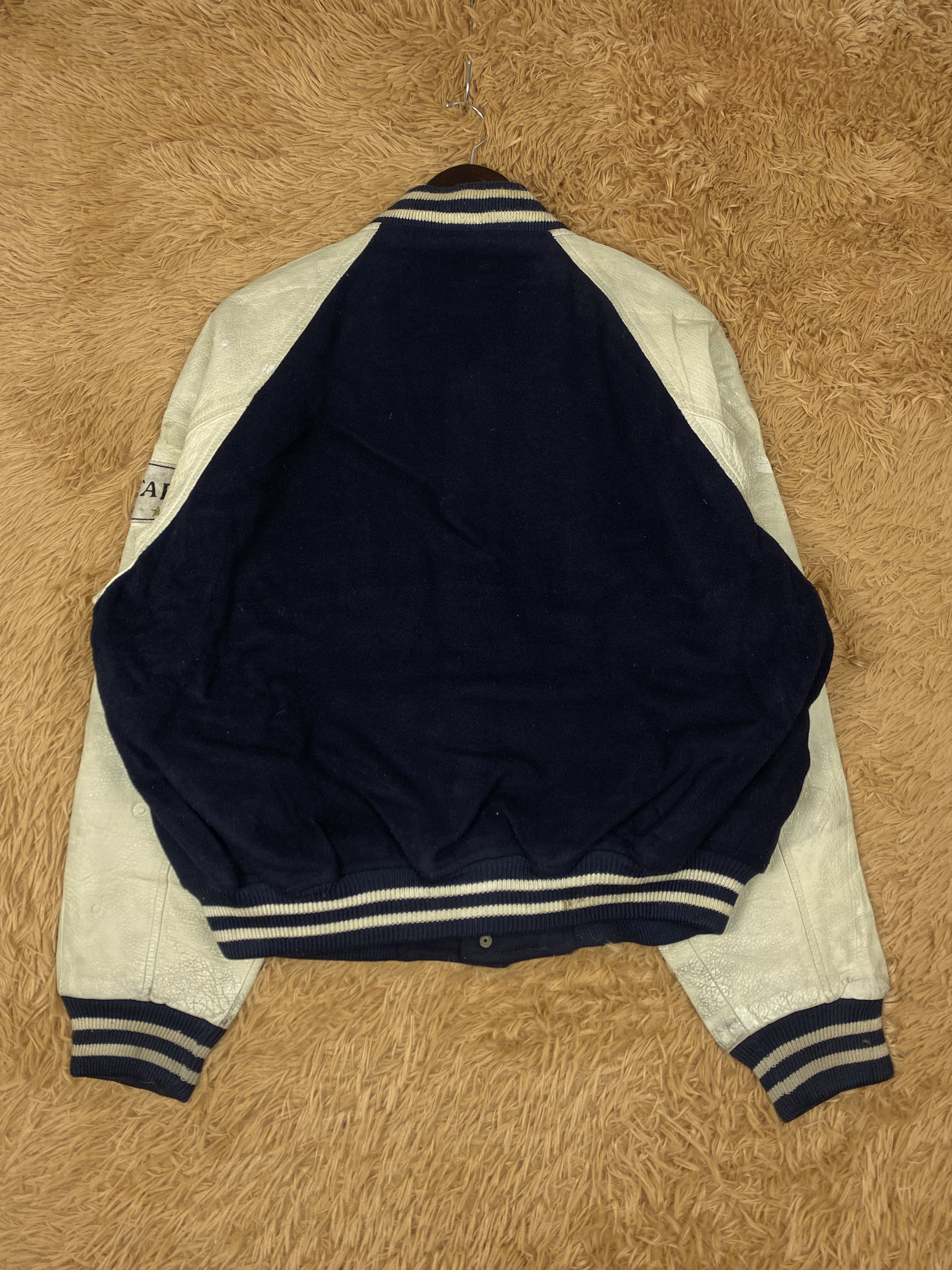 Vintage Vintage Japanese Brand Leather Sleeve Varsity Jacket DJ0301 Size US M / EU 48-50 / 2 - 6 Thumbnail