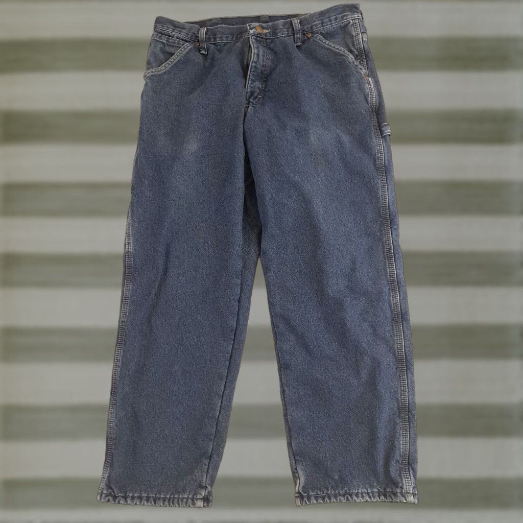 Wrangler VINTAGE Wrangler Jeans Insulated Cargo Denim Blue 34-30 Men Regular Inseam 30 5-Pocket Logo Wrangler Denim Blue Size US 34 / EU 50 - 1 Thumbnail