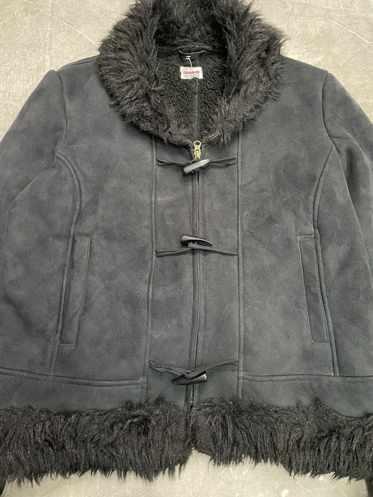 Le Grande Bleu (L.G.B.) Fur suede jacket hype avant garde y2k rick owens Jacket Y2K Size US S / EU 44-46 / 1 - 6 Thumbnail