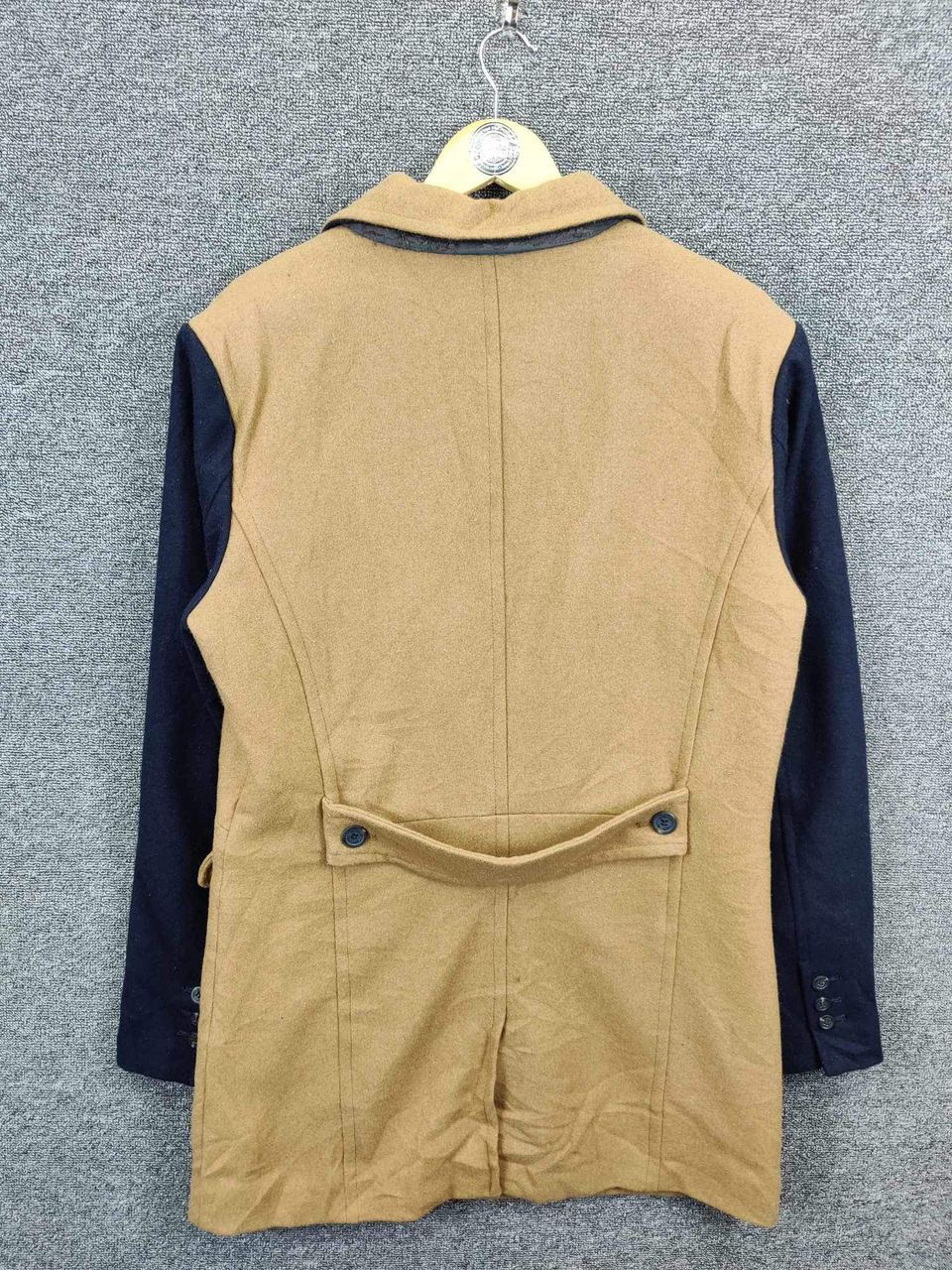 Japanese Brand Vintage D Pulse Colour Block Wool Long Coat Jacket Size US M / EU 48-50 / 2 - 6 Thumbnail