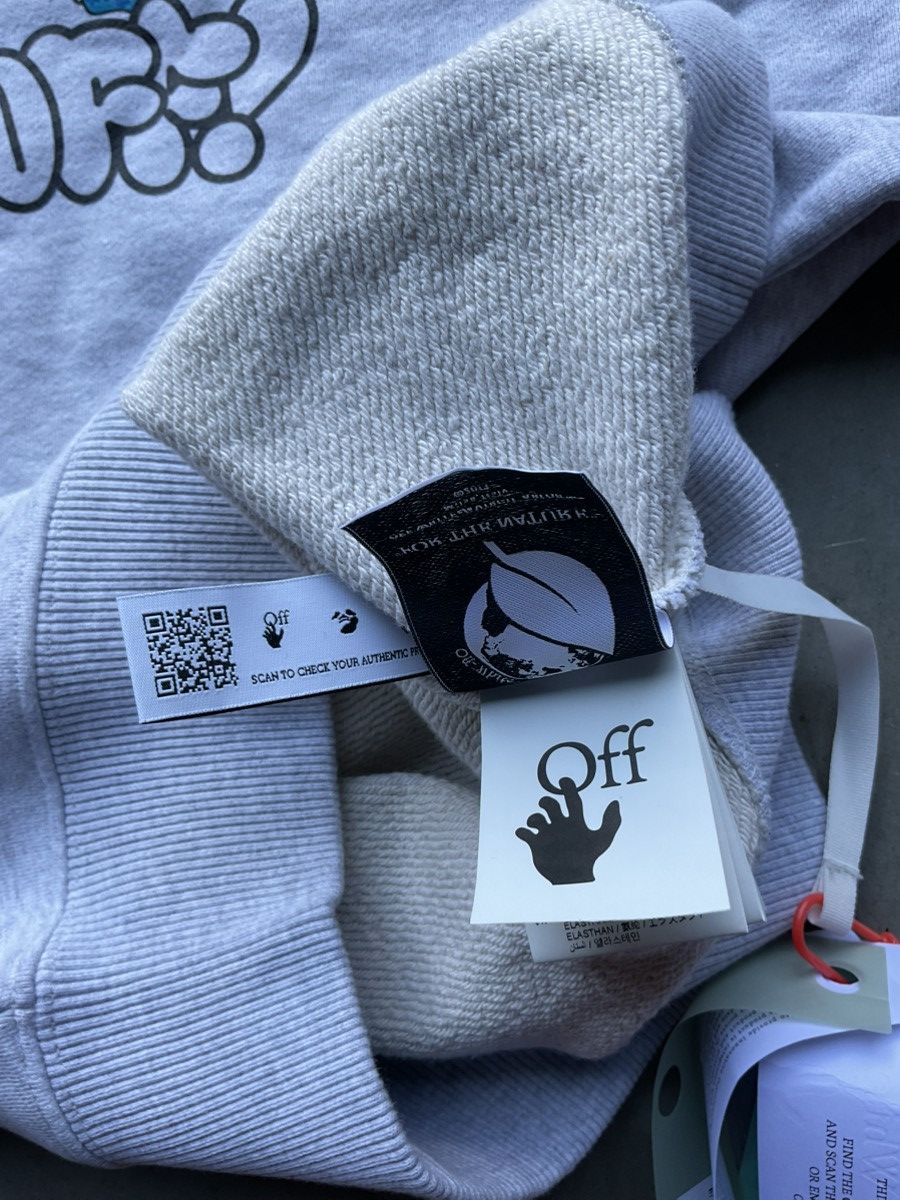 Off-White Off-White Graffiti Slim Crewneck Melange Grey Size US S / EU 44-46 / 1 - 8 Thumbnail