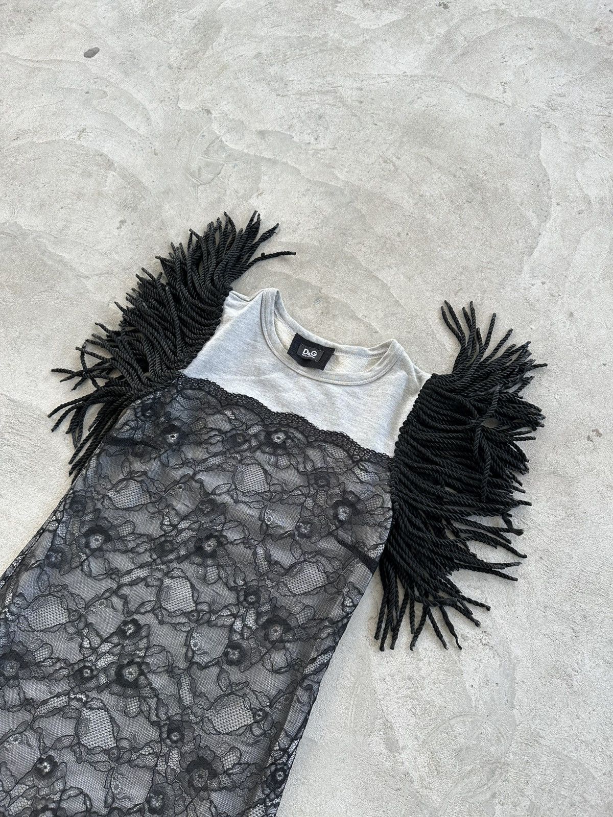 Dolce & Gabbana Dolce Gabbana Sleeveless Lace Panel Dress With Fringe Detail Size M / US 6-8 / IT 42-44 - 6 Thumbnail