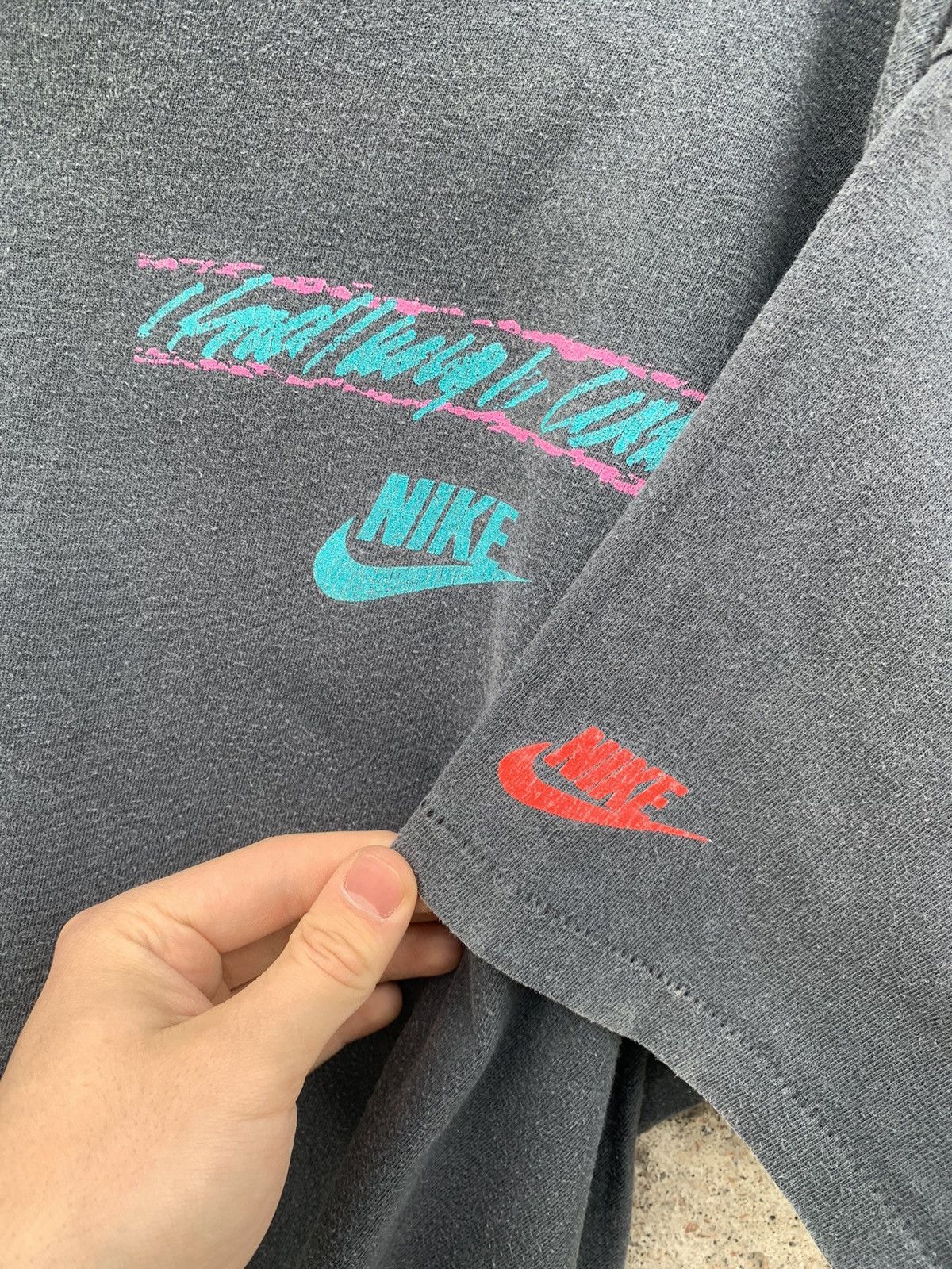 Nike × Vintage Nike vintage faded t shirt y2k Size US M / EU 48-50 / 2 - 4 Thumbnail