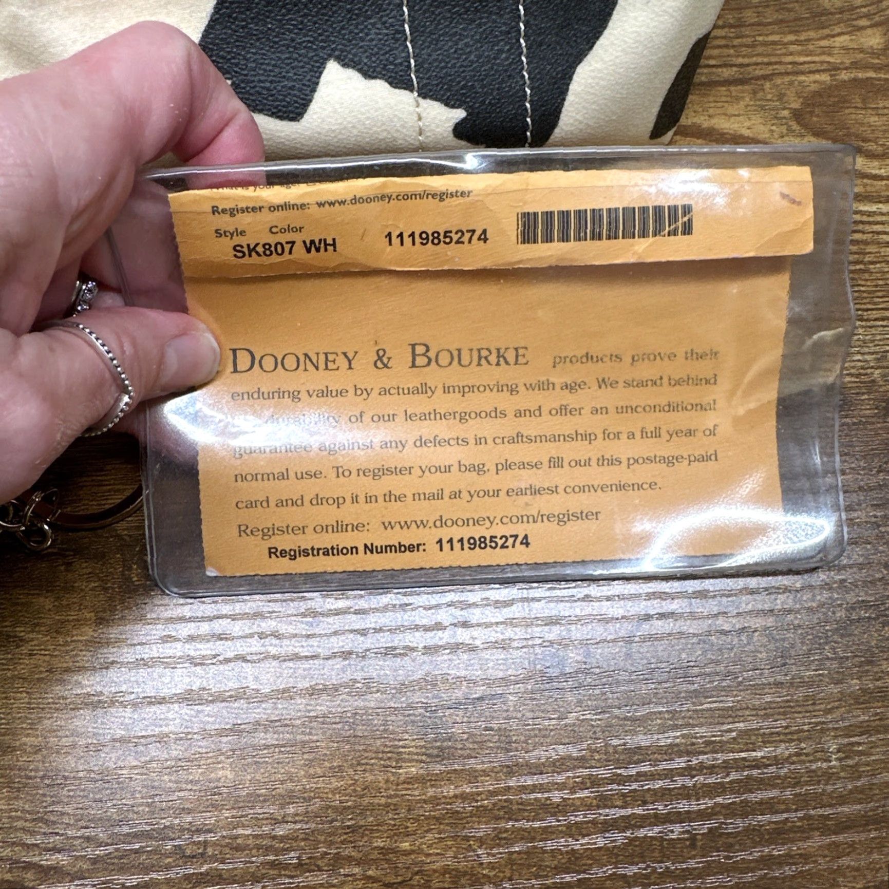 Dooney & Bourke Dooney & Bourke Scottie Dog Tote Duffle Bag Coated Canvas White Black Gold Hardware Wallet Medium Womens Bag Charm Zip Closure Size M / US 6-8 / IT 42-44 - 3 Thumbnail