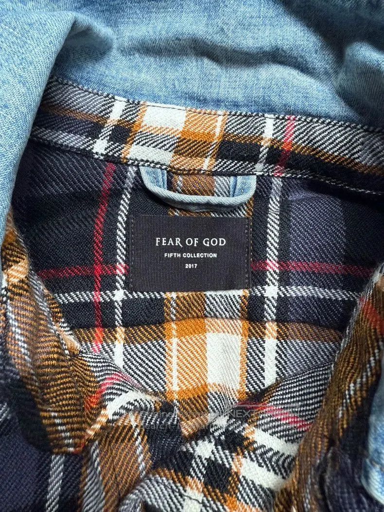 Fear of God Fear of God 5th Collar Denim Flannel Shirt. Size US M / EU 48-50 / 2 - 3 Thumbnail