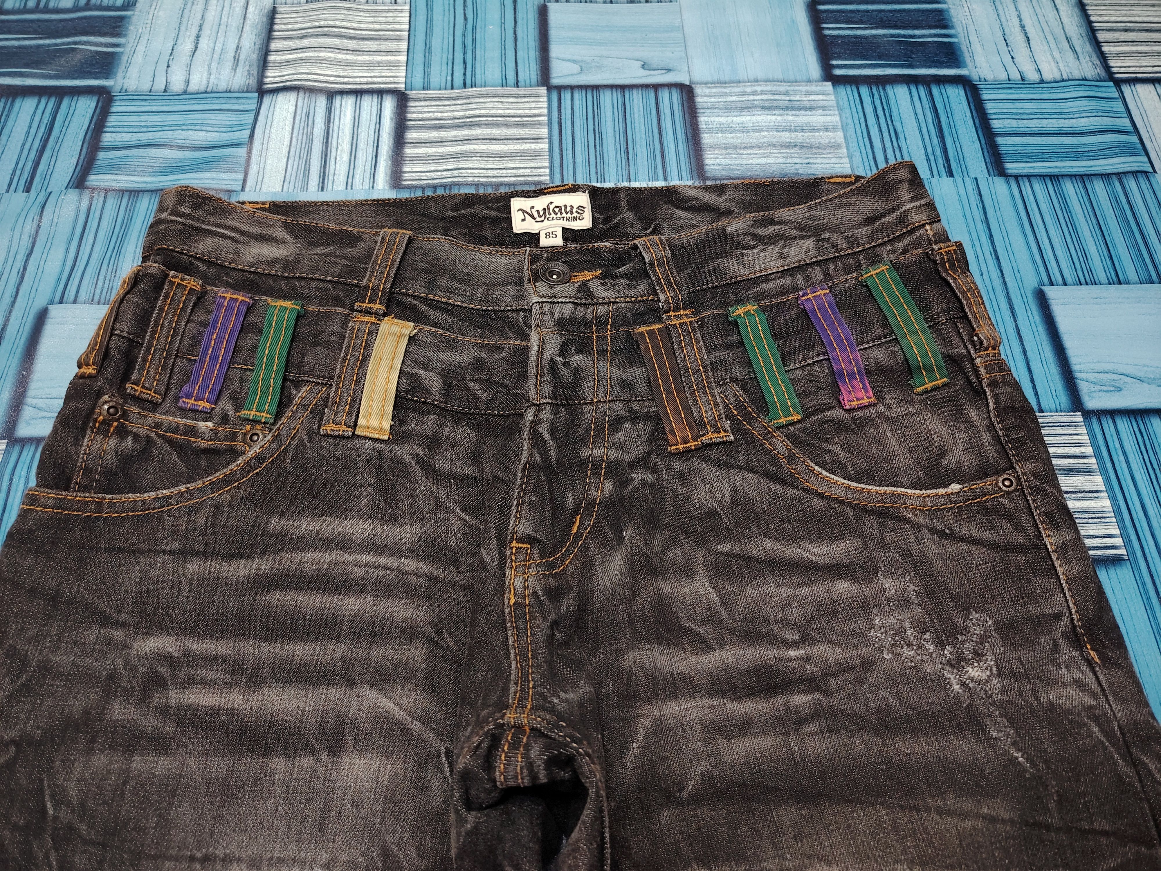 Who Decides War Double Waist Japanese Nylaus Clothing Mudwash Clawmark Sick Size US 32 / EU 48 - 8 Thumbnail