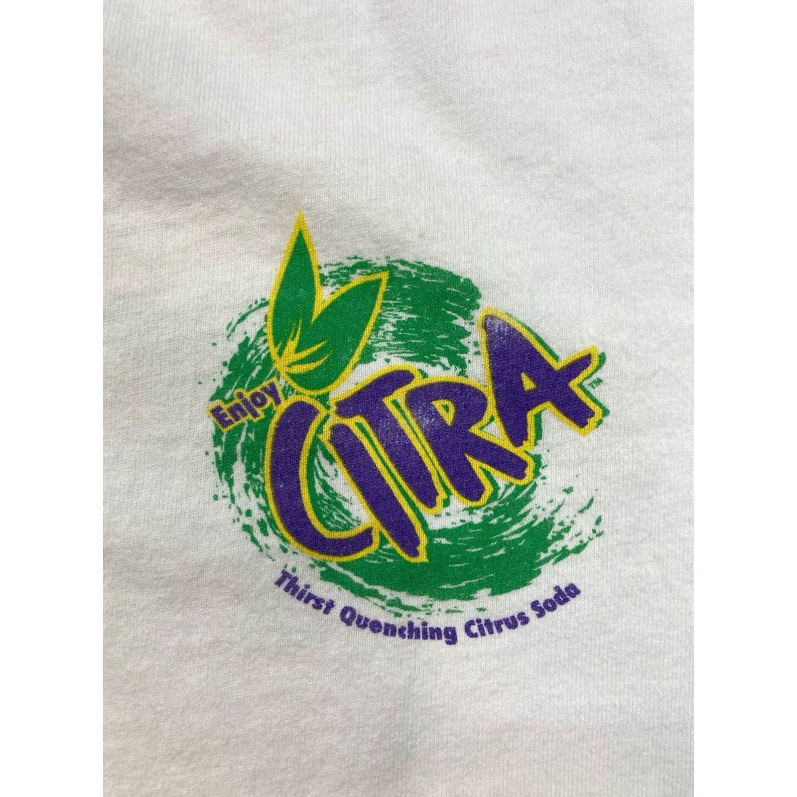 Hanes VINTAGE Hanes T-Shirt Graphic Print White Men XXL Citra Soda Logo 1990s Size US XXL / EU 58 / 5 - 6 Thumbnail