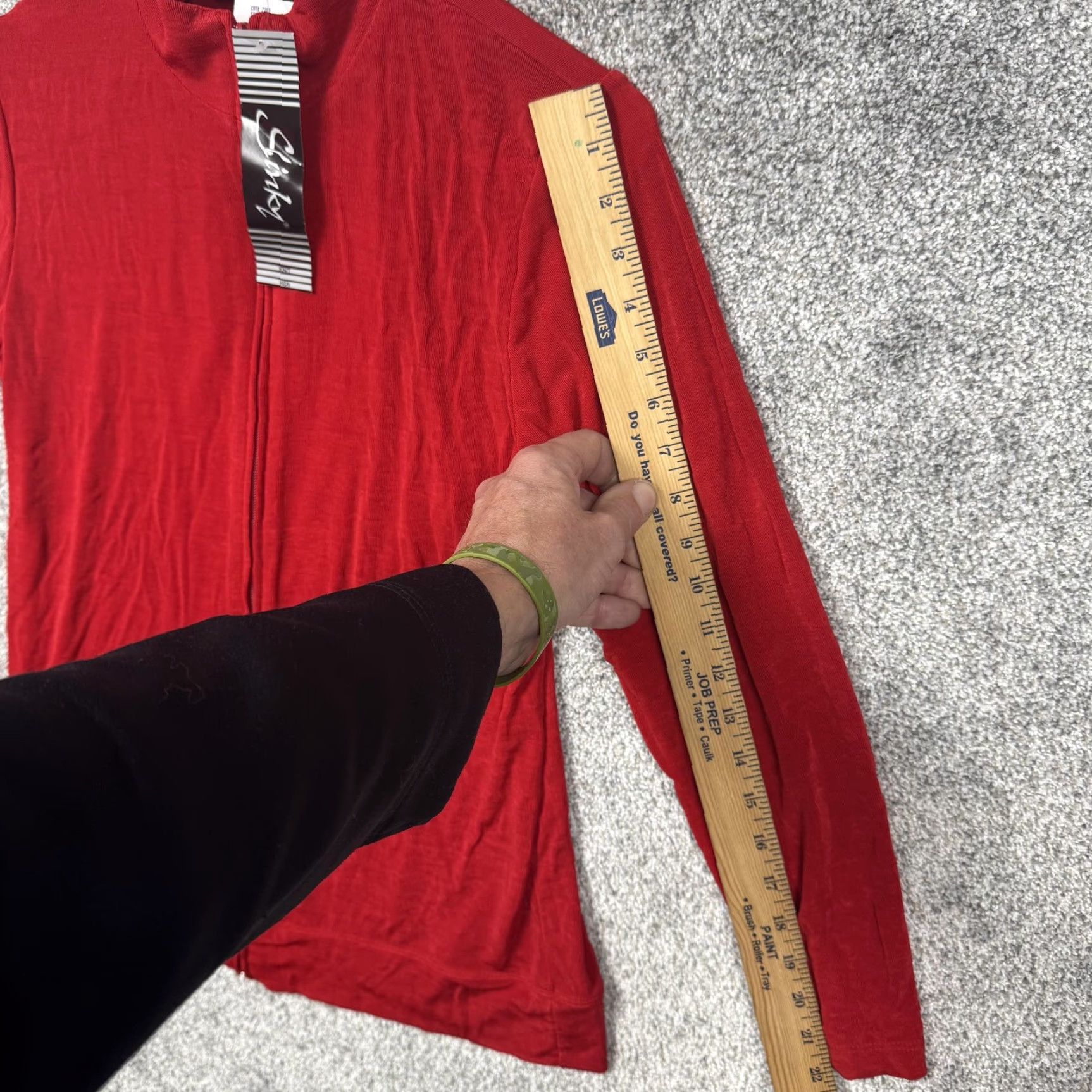 J Brand VINTAGE Slinky Brand Shirt XS Mock Neck Full Zip Stretch Layering Made USA Size XS / US 0-2 / IT 36-38 - 4 Thumbnail