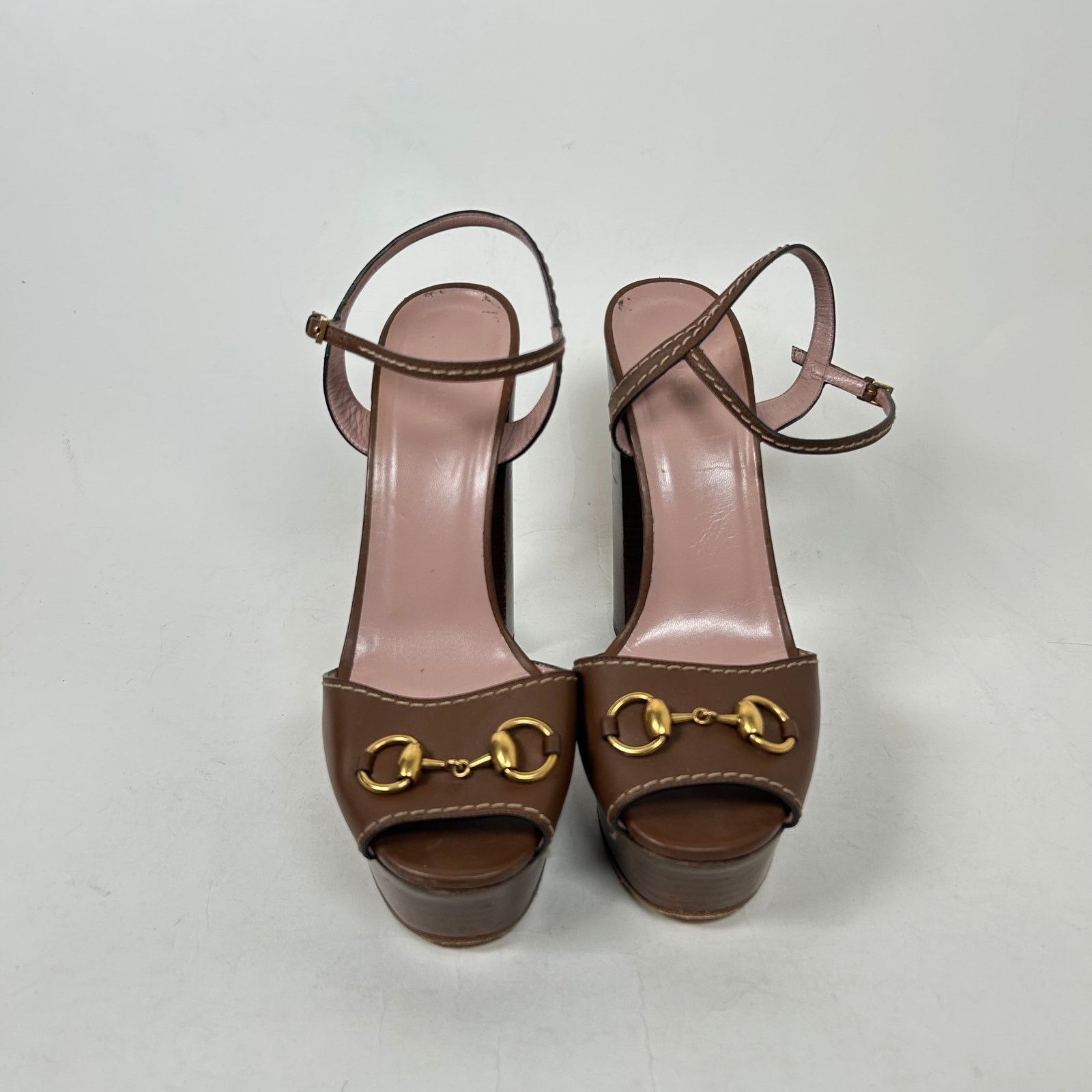 Gucci Gucci Brown Horsebit Platform Sandals Size 41.5 Size US 11.5 / IT 41.5 - 2 Thumbnail
