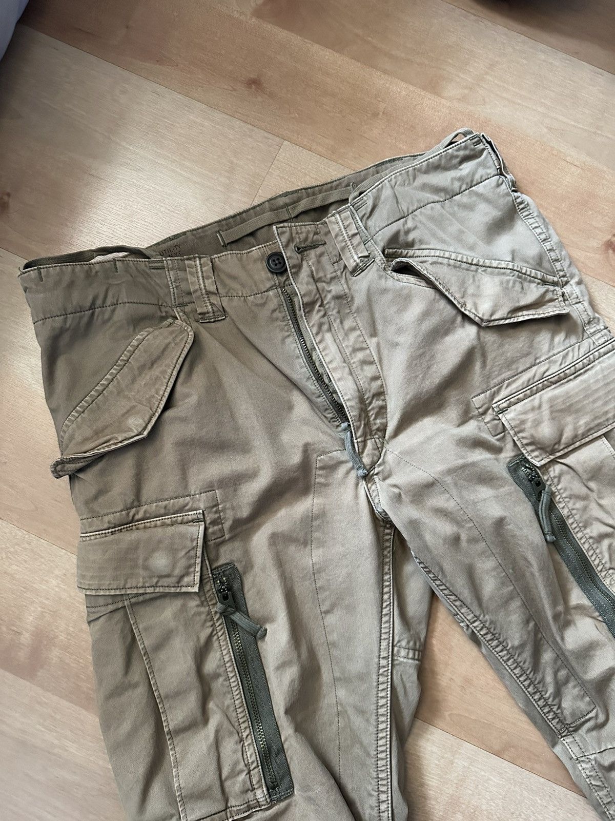 RRL Ralph Lauren RRL khaki cargo military pant Size US 29 - 4 Thumbnail