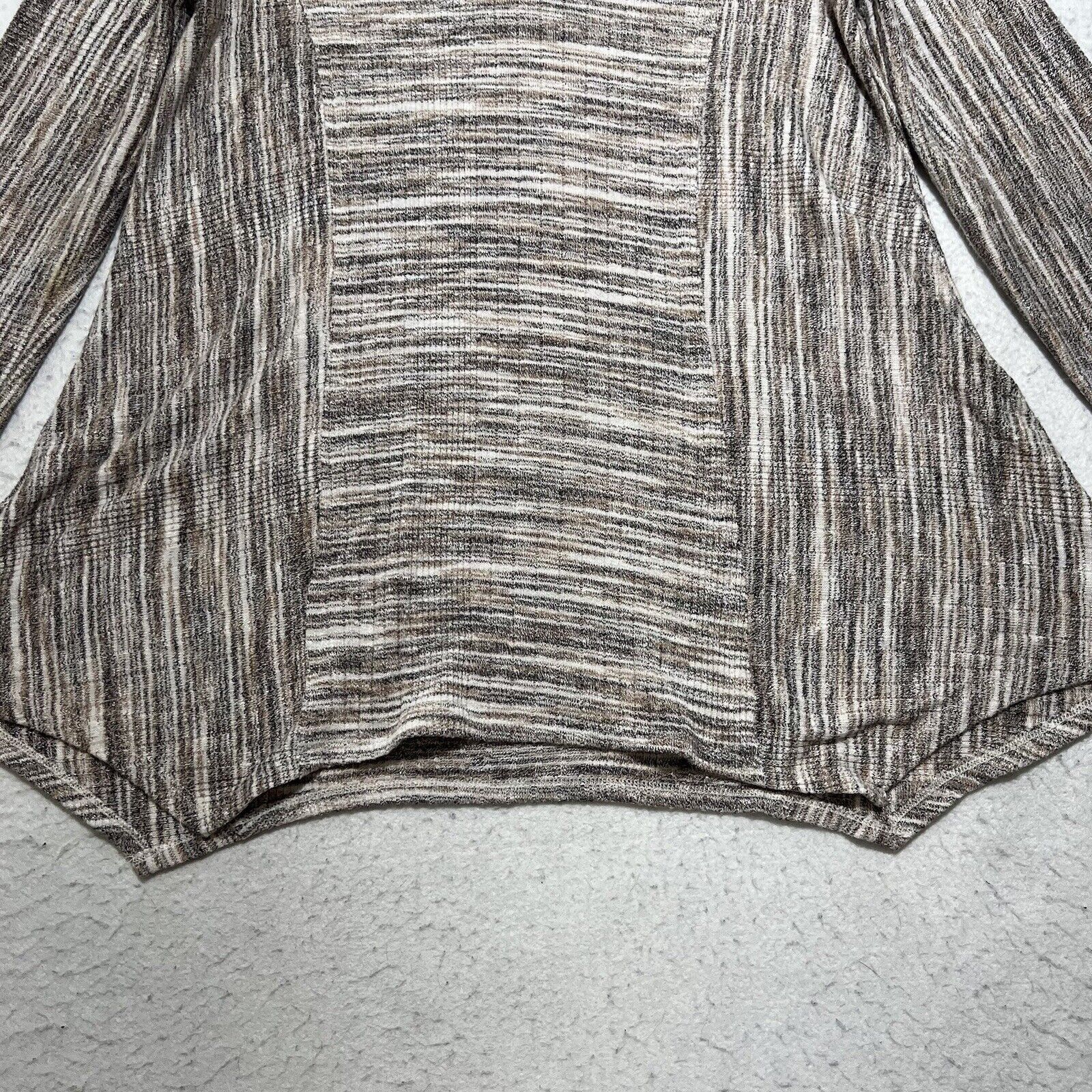 Target Basics Knox Rose Pullover Sweater V Neck Beige Striped Top Size S / US 4 / IT 40 - 6 Thumbnail