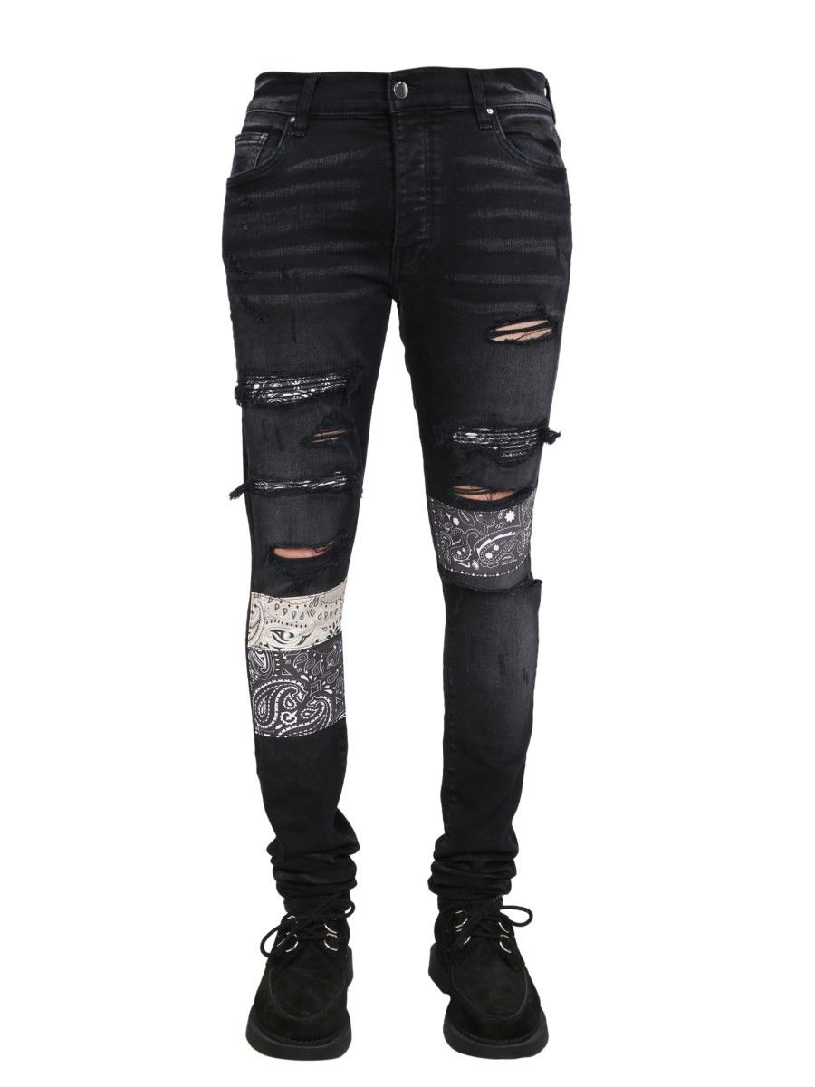 Amiri o1gr1nt0824 Vintage Bandana Art Patch Jean in Deep Classic Size US 36 / EU 52 - 1 Thumbnail