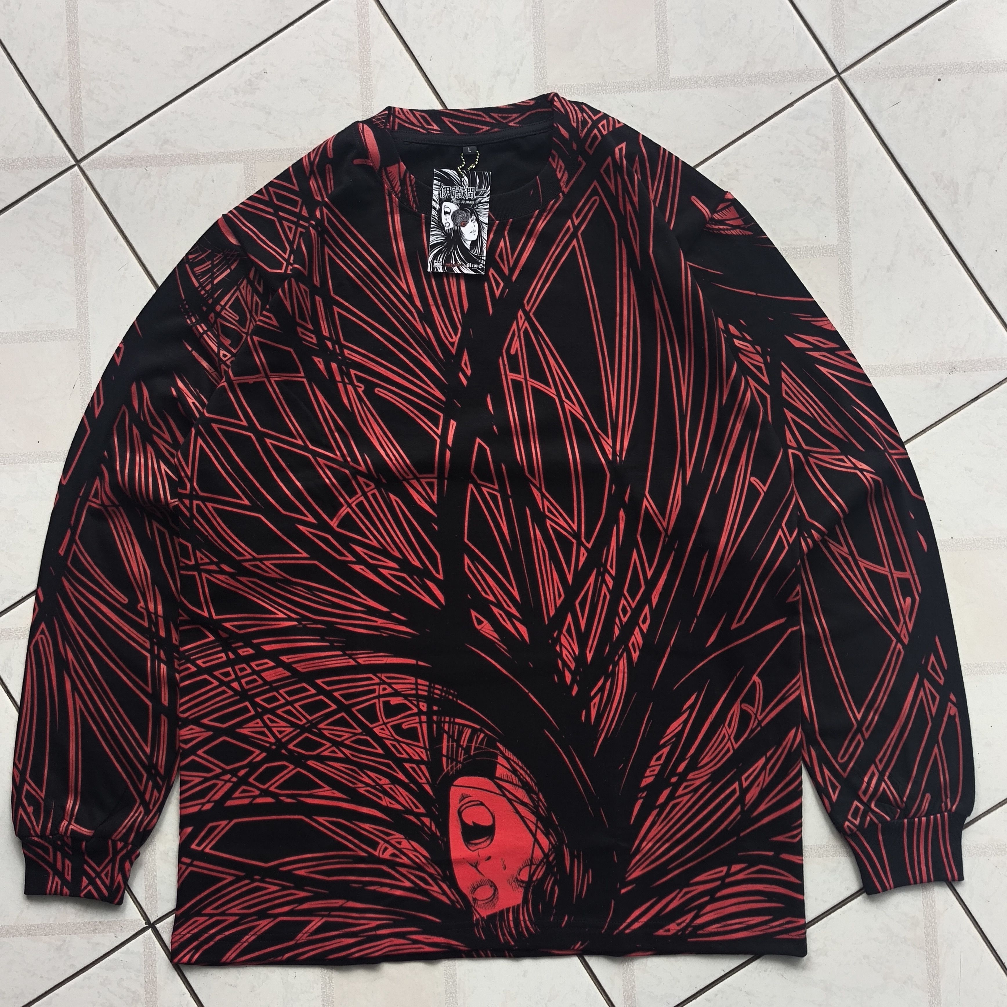 Junji Ito Long Sleeve TShirt Tomie x Uzumaki Full Print