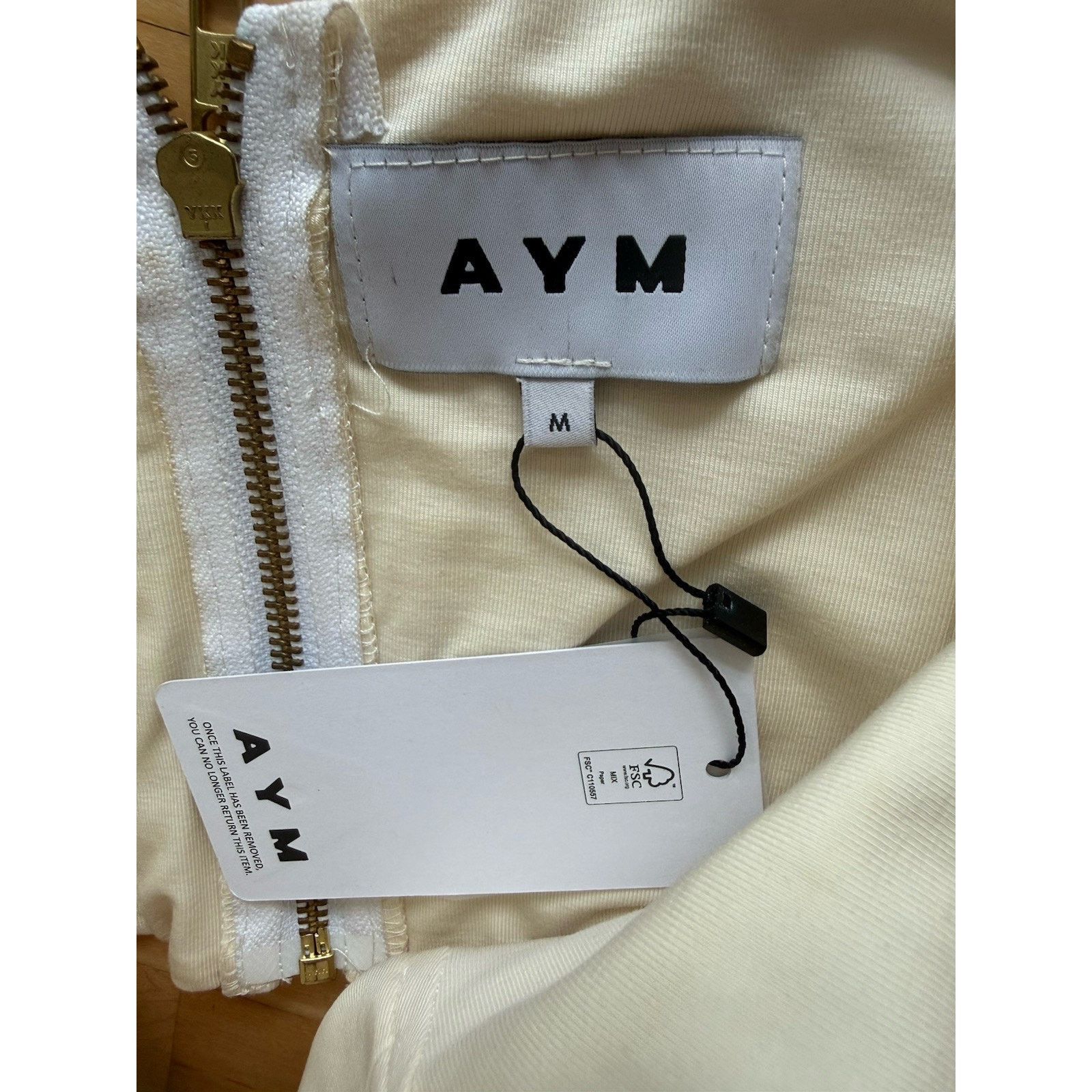 Other NWT Aym One Sleeve Corset Cream White Top M Size M / US 6-8 / IT 42-44 - 2 Thumbnail
