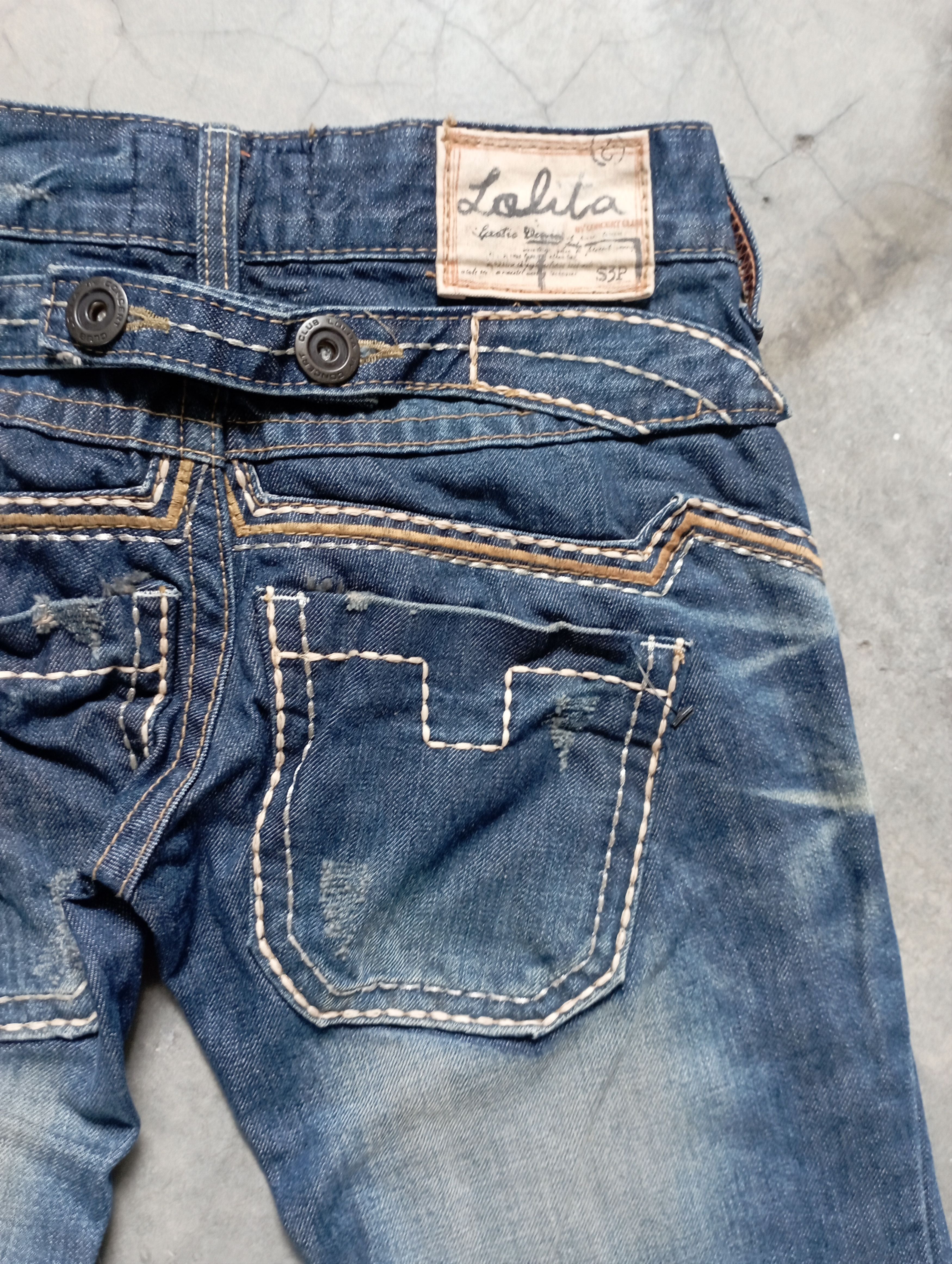 Tornado Mart Super Flare Jeans Mud Rusty Lolita Yoshitomo Nara Jeans Size 24" / US 00 / IT 34 - 11 Thumbnail