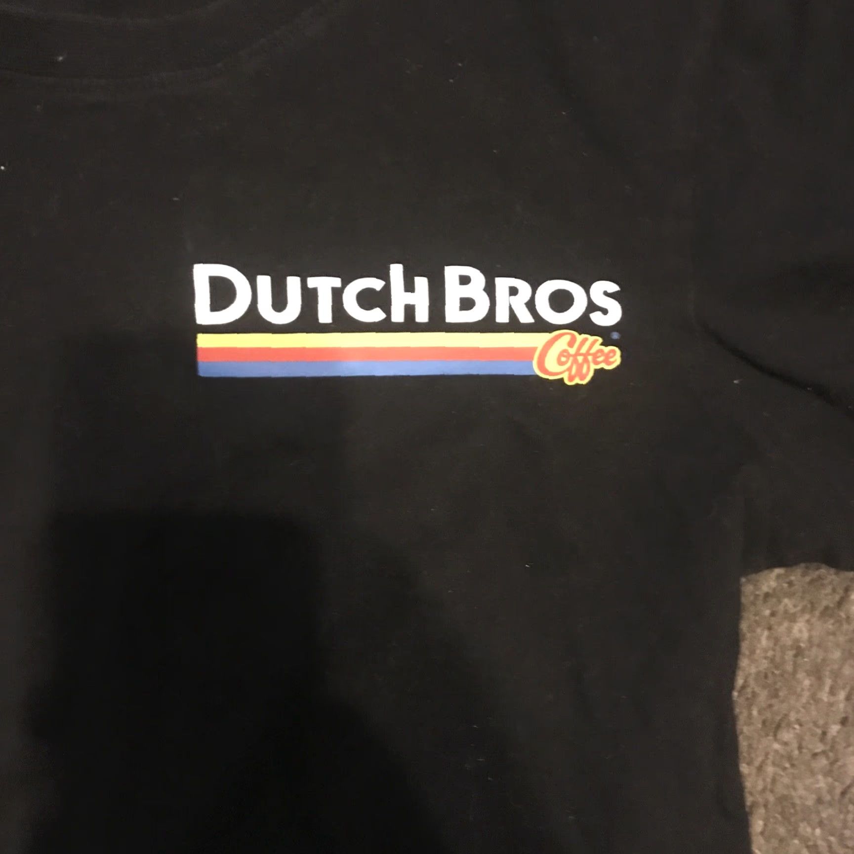 Logo 7 Dutch Bros Coffee Women's S T-Shirt Black 2 Sided Logo Shirt Crew Neck Short Sleeve Pullover Knit 100% Cotton Regular Logo Women Size S / US 4 / IT 40 - 2 Thumbnail