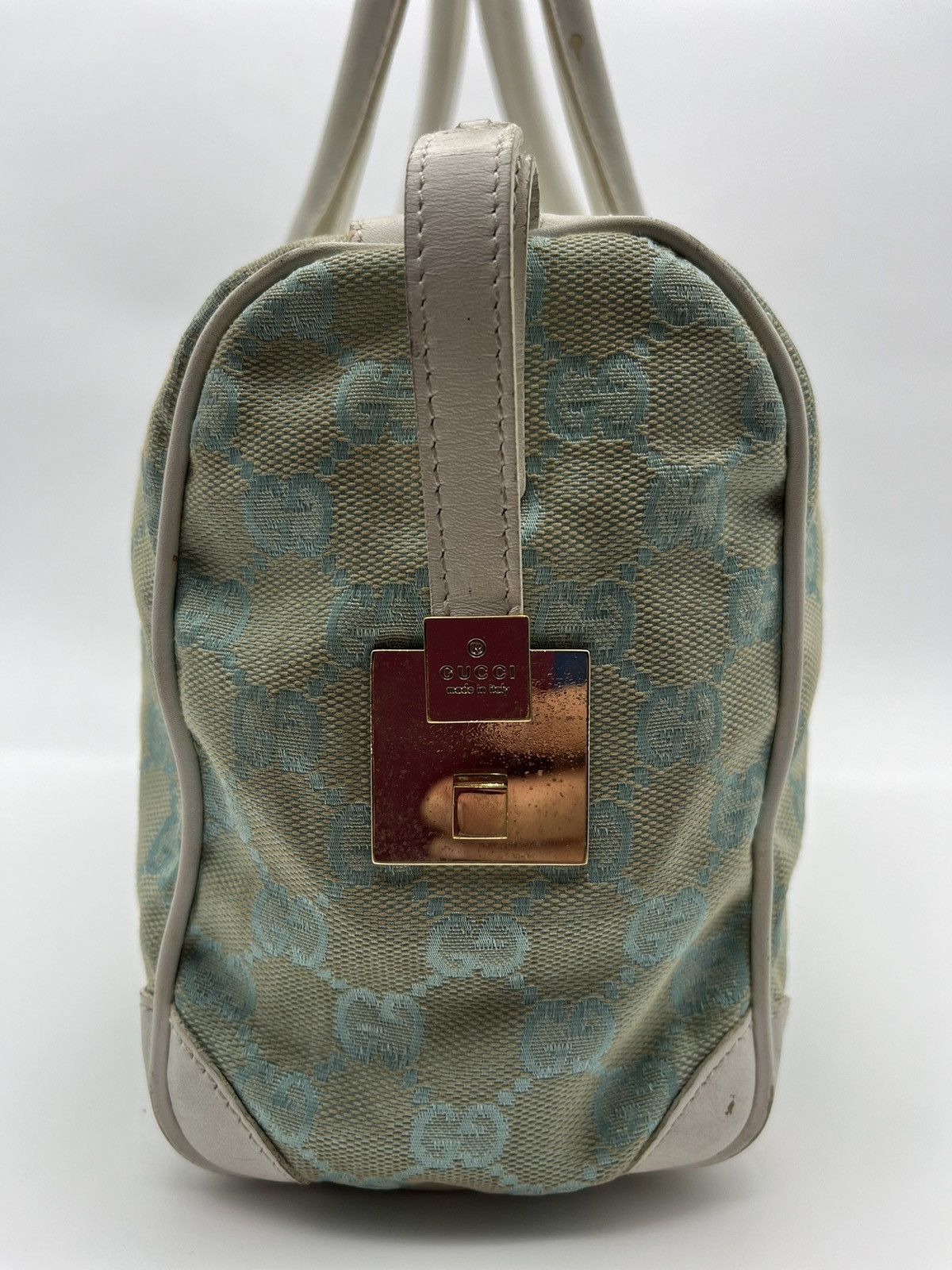 Gucci GUCCI GG Canvas Shoulder Bag Light Blue Size ONE SIZE - 4 Thumbnail