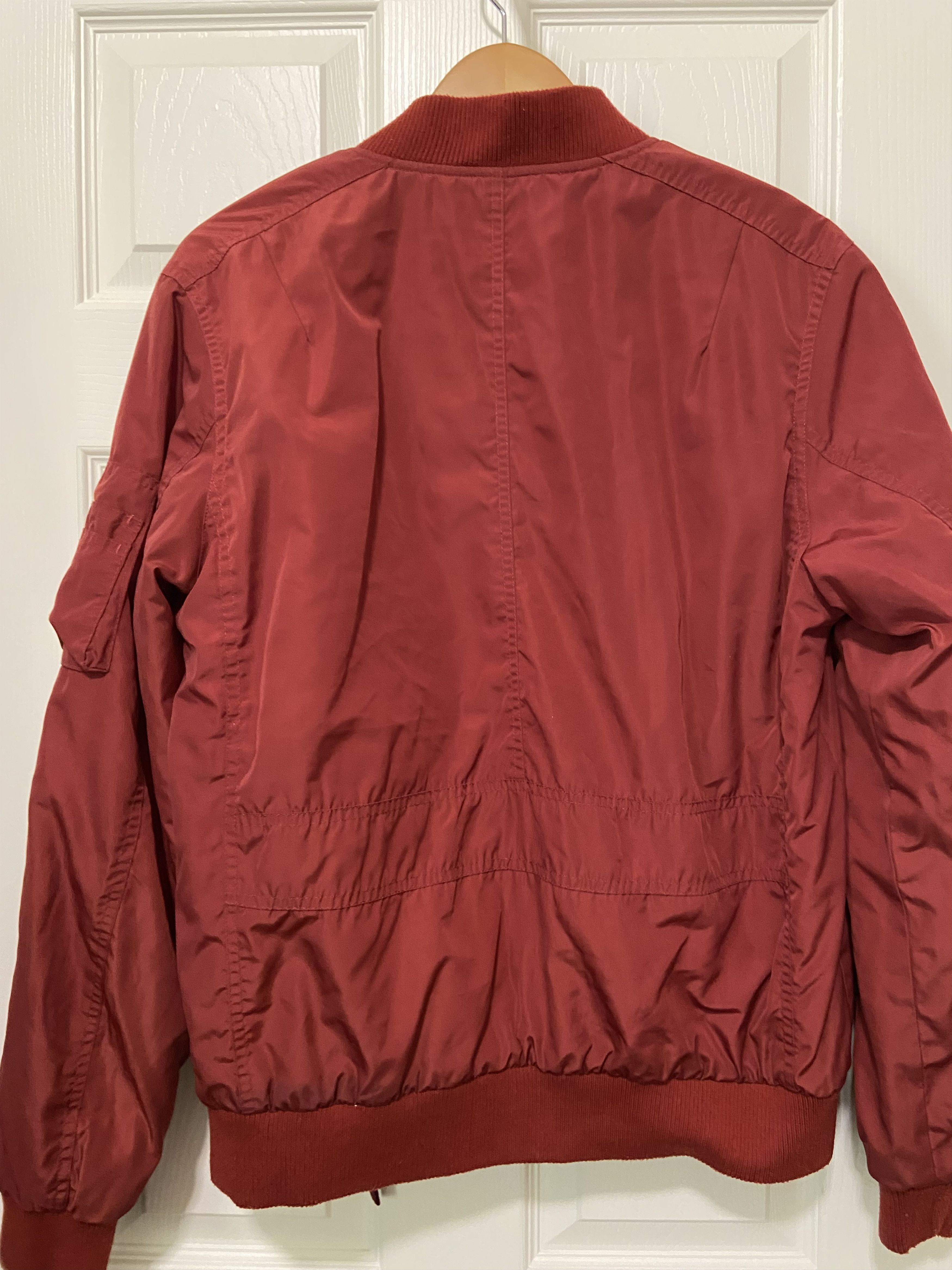 Topman Topman Burgundy Nylon Bomber Jacket Men’s Large Size US L / EU 52-54 / 3 - 6 Thumbnail
