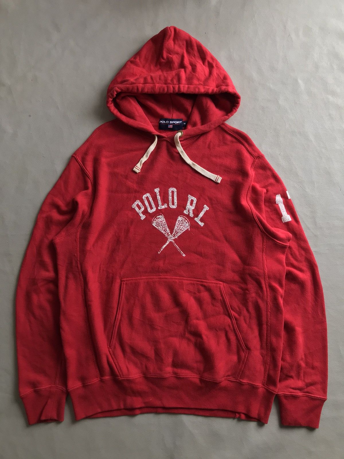 image of Polo Ralph Lauren x Rrl Ralph Lauren Polo Sport Hoodie Tennis in Red, Men's (Size Medium)