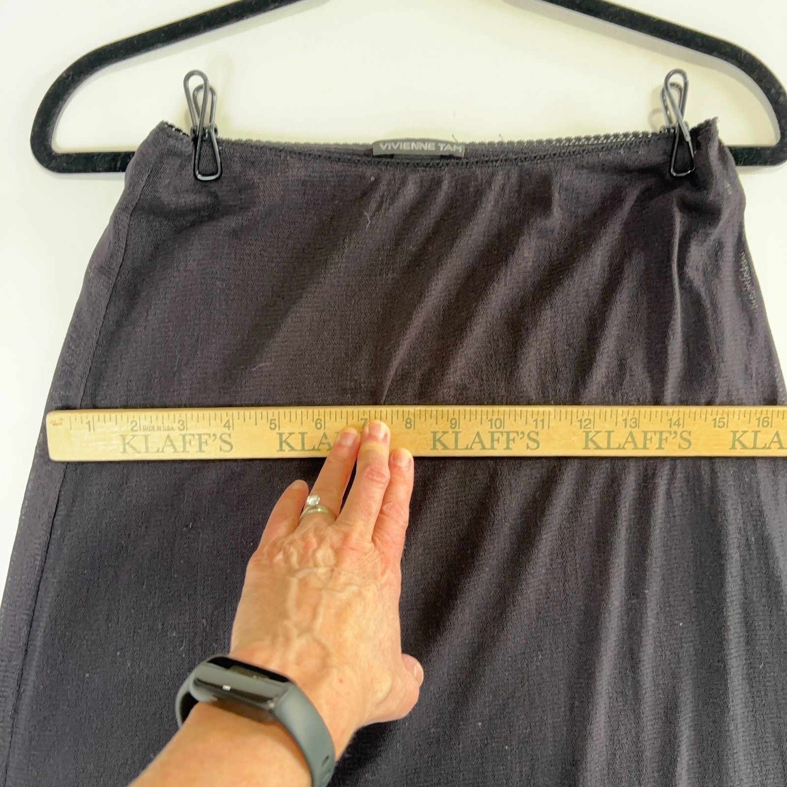 Vivienne Tam Vintage Vivienne Tam Black Mesh Skirt A-Line Size 2 Size 26" / US 2 / IT 38 - 9 Thumbnail
