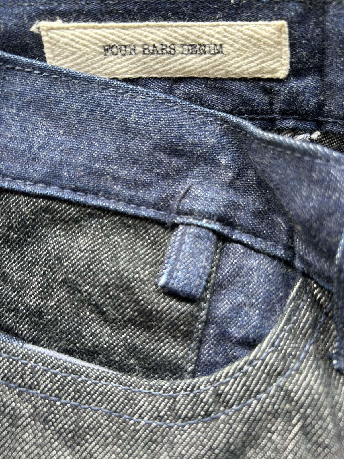 Japanese Brand × Kapital × Vintage Japanese Brand Four Bard Denim Patchwork Rare🎌☠️☠️ Size US 31 - 7 Thumbnail