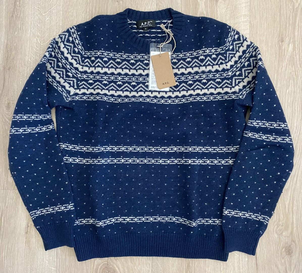 A.P.C. A.P.C. Winter Ski Lambswool Pullover Sweater Size US S / EU 44-46 / 1 - 1 Thumbnail