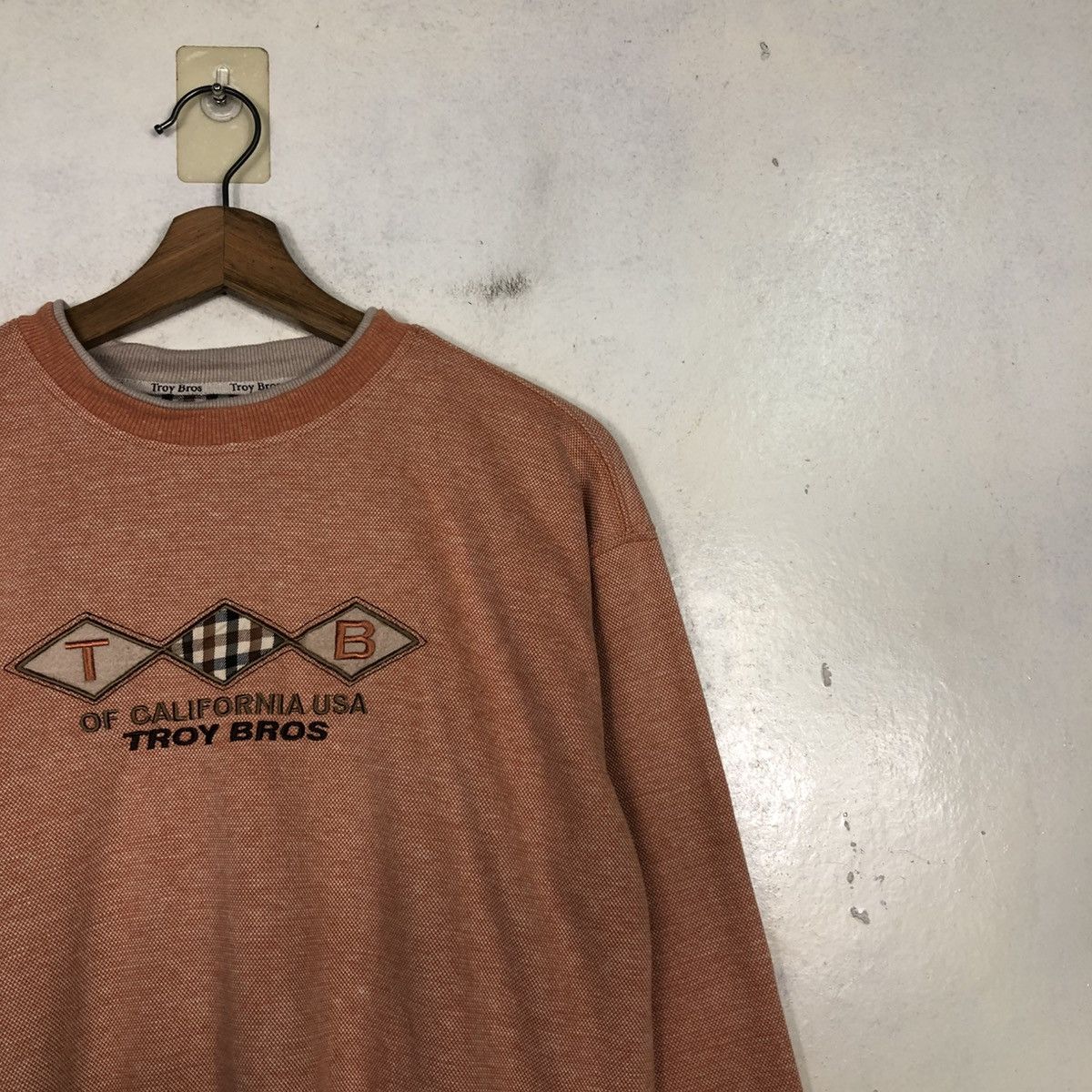 Japanese Brand 📌Vintage Sweatshirt Troy Bros Big Logo Embroidery Size US M / EU 48-50 / 2 - 8 Thumbnail