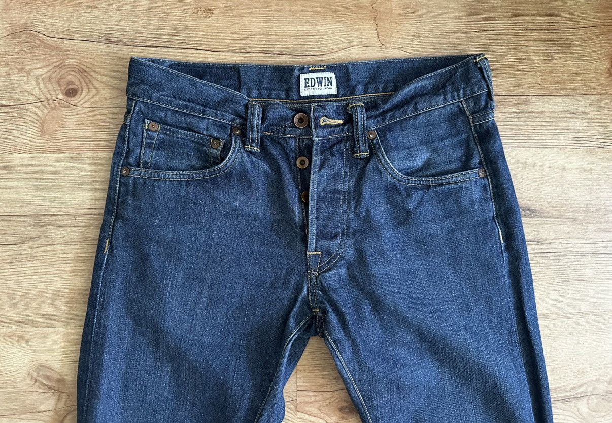 Edwin × Japanese Brand Edwin ED-55 Relaxed Jeans – 30x32 EST Tokyo Japan Size US 30 / EU 46 - 11 Thumbnail
