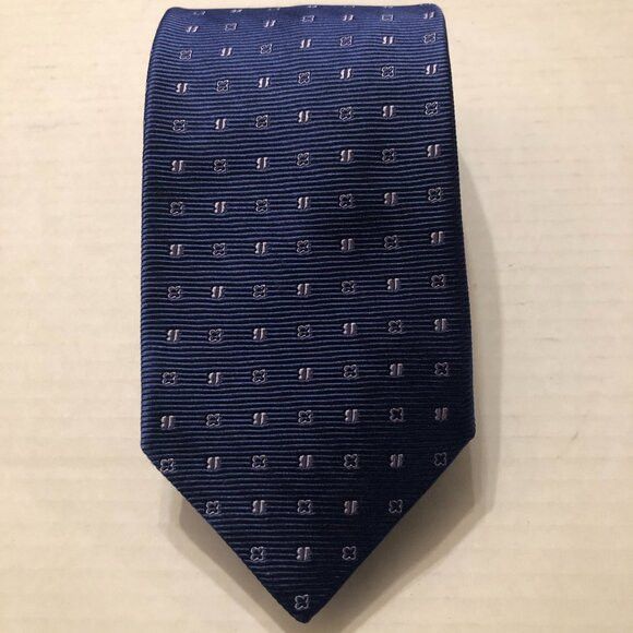 Ermenegildo Zegna ERMENEGILDO ZEGNA MEN'S NEW BLUE 100%SILK TIE 3 1/2" X 58" Size ONE SIZE - 2 Thumbnail