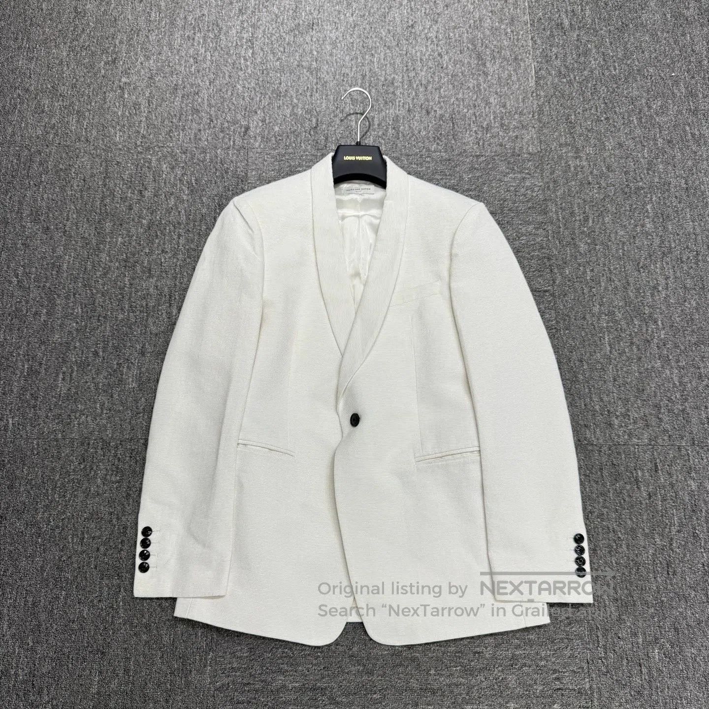 Dries Van Noten White Single-Button Light Jacket Blazer. Size US M / EU 48-50 / 2 - 1 Thumbnail