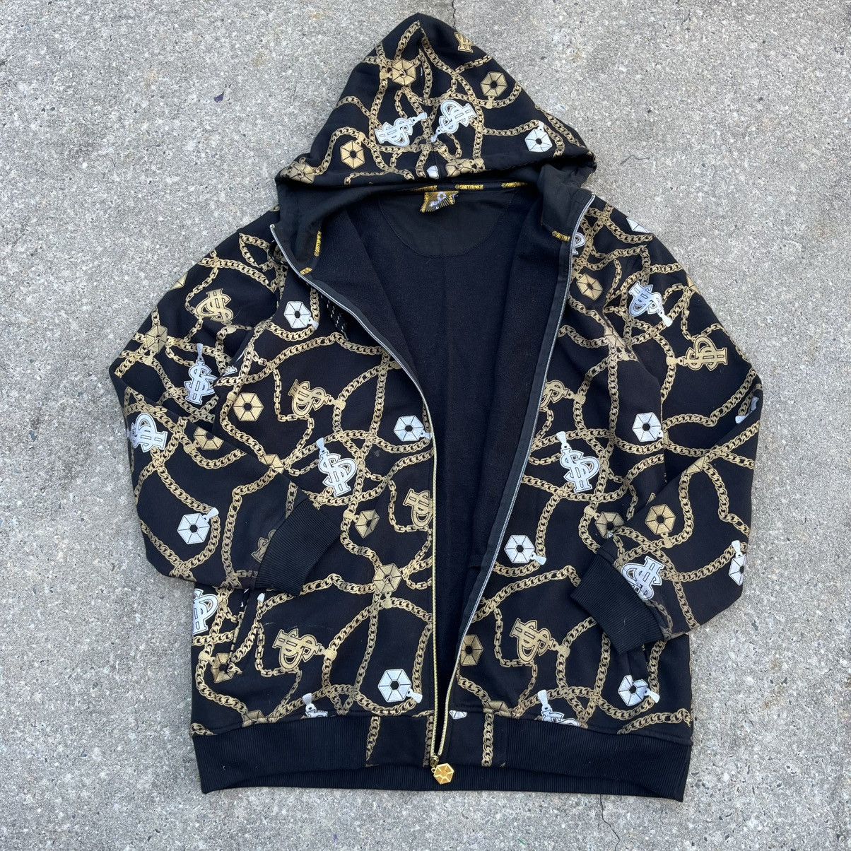 Southpole × Vintage SOUTHPOLE Gold And Silver Chain Zip Up AOP Jesse pinkman Lg Size US L / EU 52-54 / 3 - 1 Thumbnail