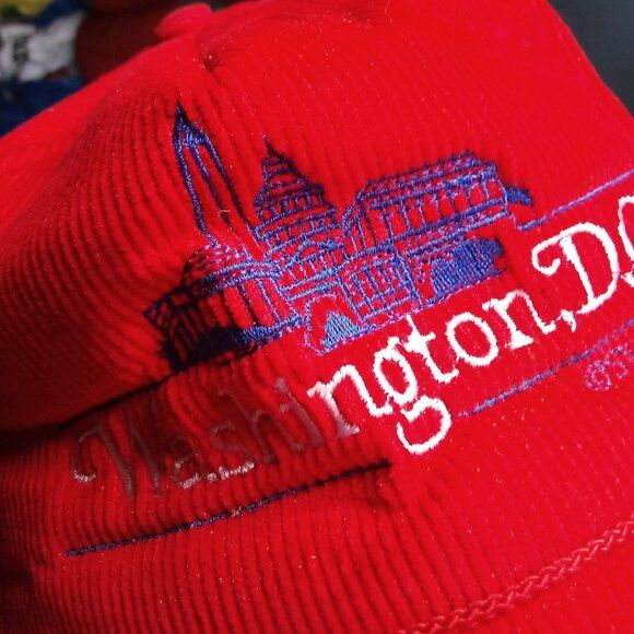 Vintage Deadstock Vintage Washington D.C. Corduroy Snap Hat Cap Size ONE SIZE - 2 Thumbnail