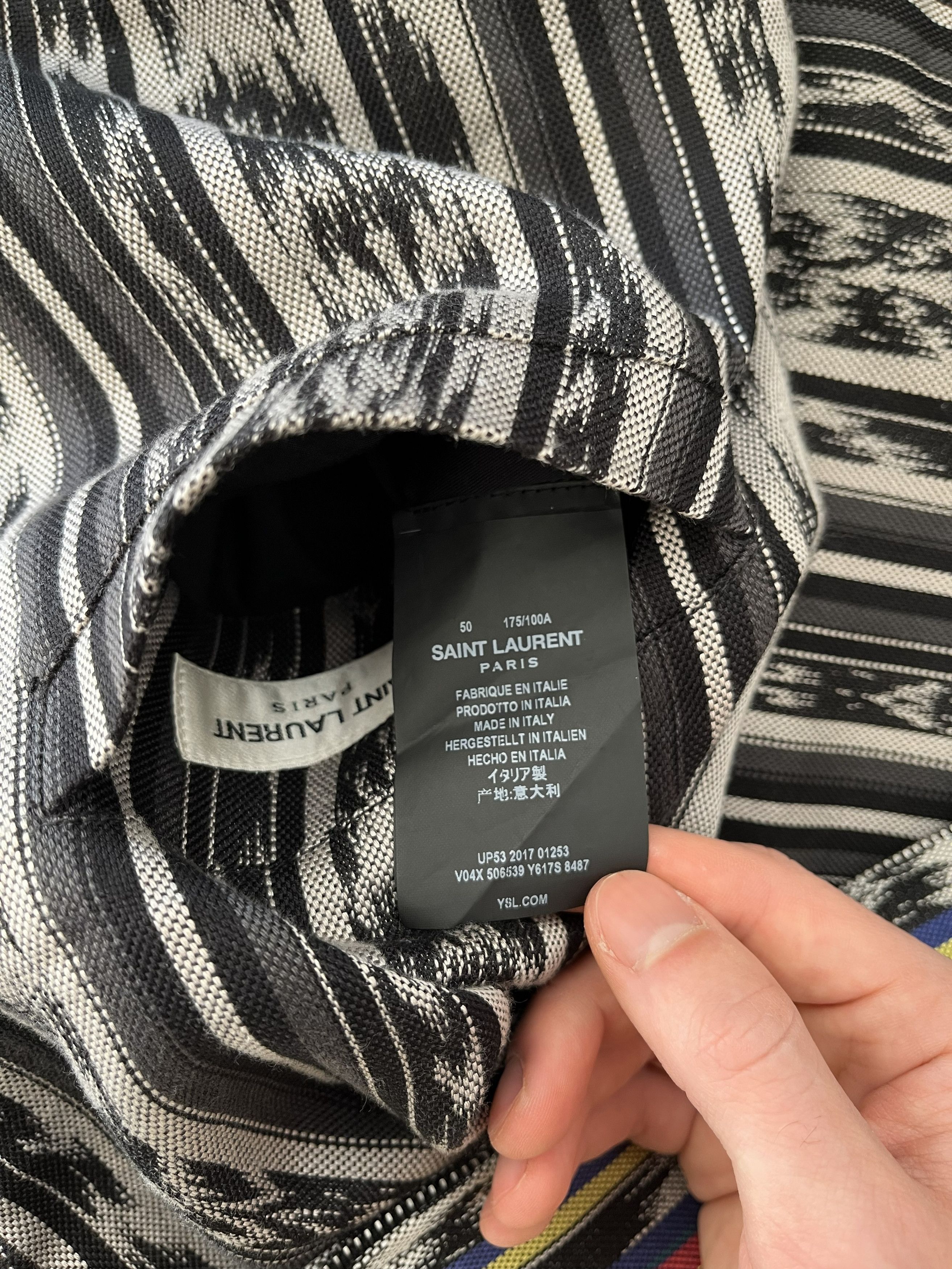 Saint Laurent Paris SS18 Saint Laurent Paris IKAT Teddy Jacket Reversible Size US M / EU 48-50 / 2 - 4 Thumbnail