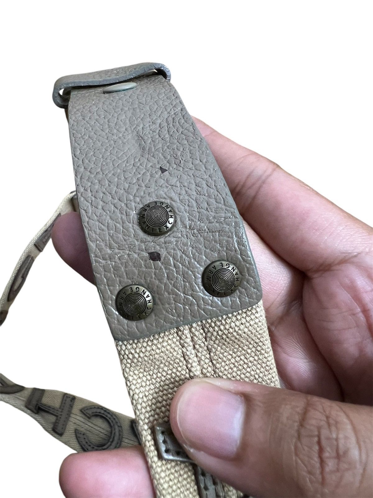 Armani Exchange × Vintage 2000s Armani Exchange Patched-Spellout Belt Size 38 - 6 Thumbnail
