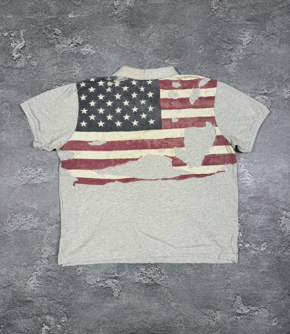 Ralph Lauren American Flag Graphic Logo Polo T-Shirt Tee