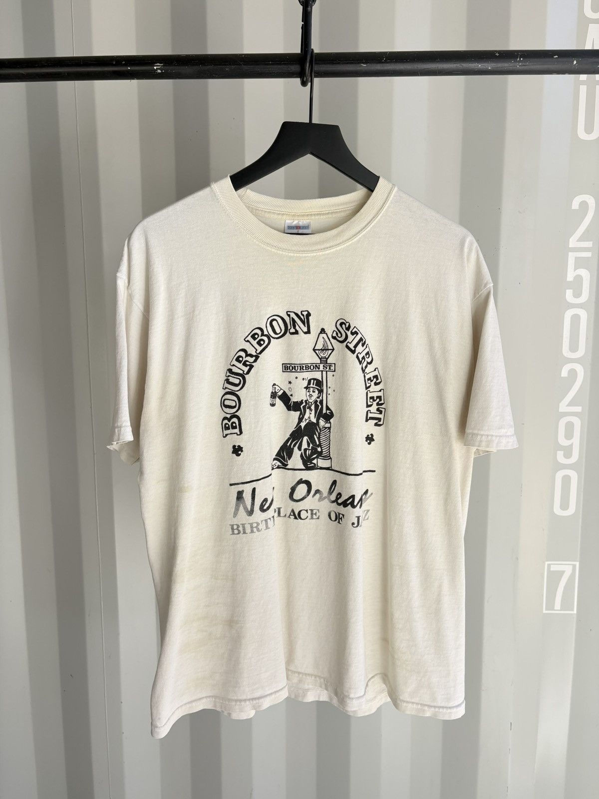 Vintage Vintage Bourbon Street Shirt Faded Distressed Band Grunge Size US XL / EU 56 / 4 - 1 Thumbnail