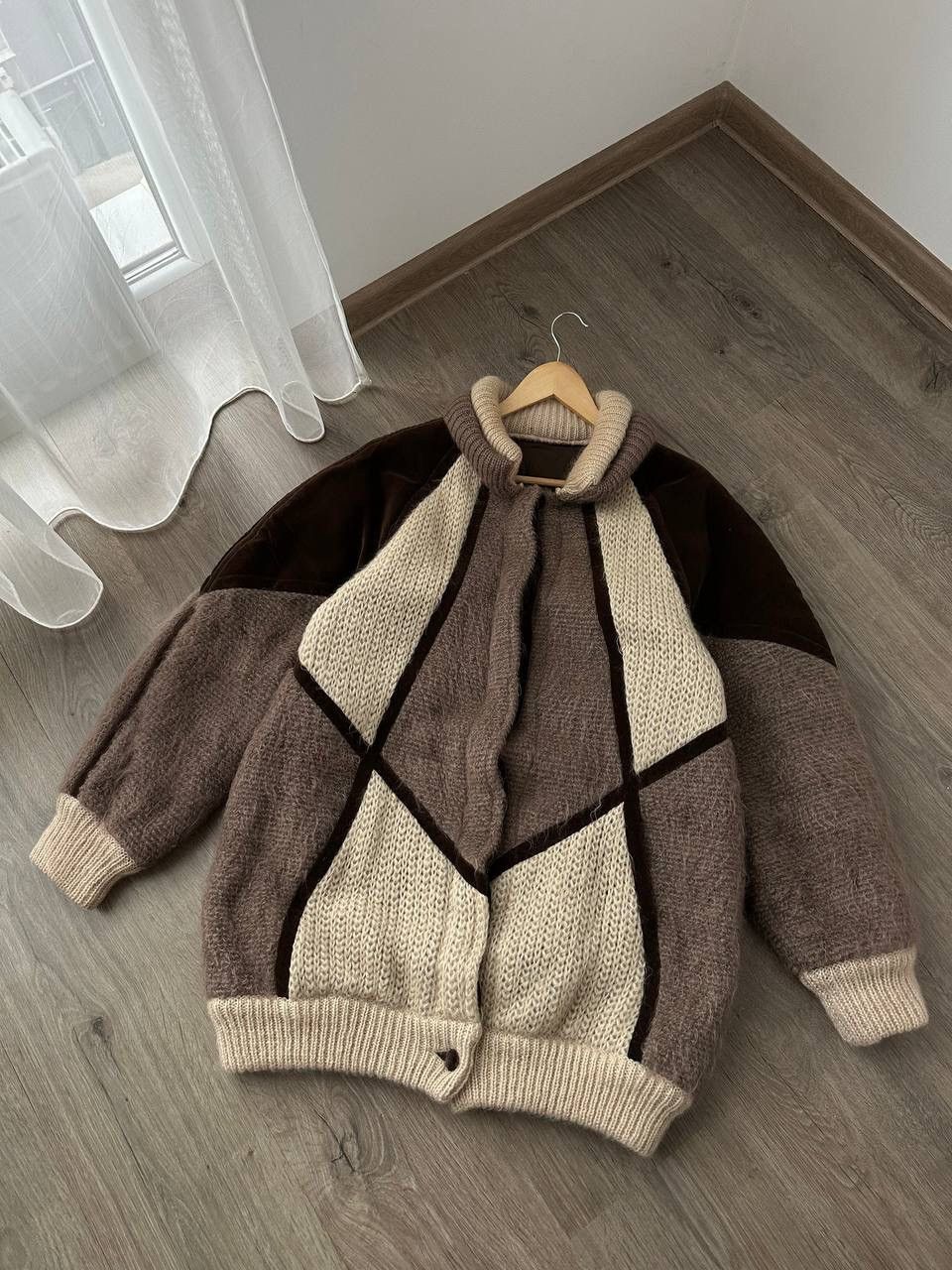 Japanese Brand × Les Copains × Vintage Vintage Japanese Mohair Alpaca Beige Les Copains Jacket Size US L / EU 52-54 / 3 - 4 Thumbnail