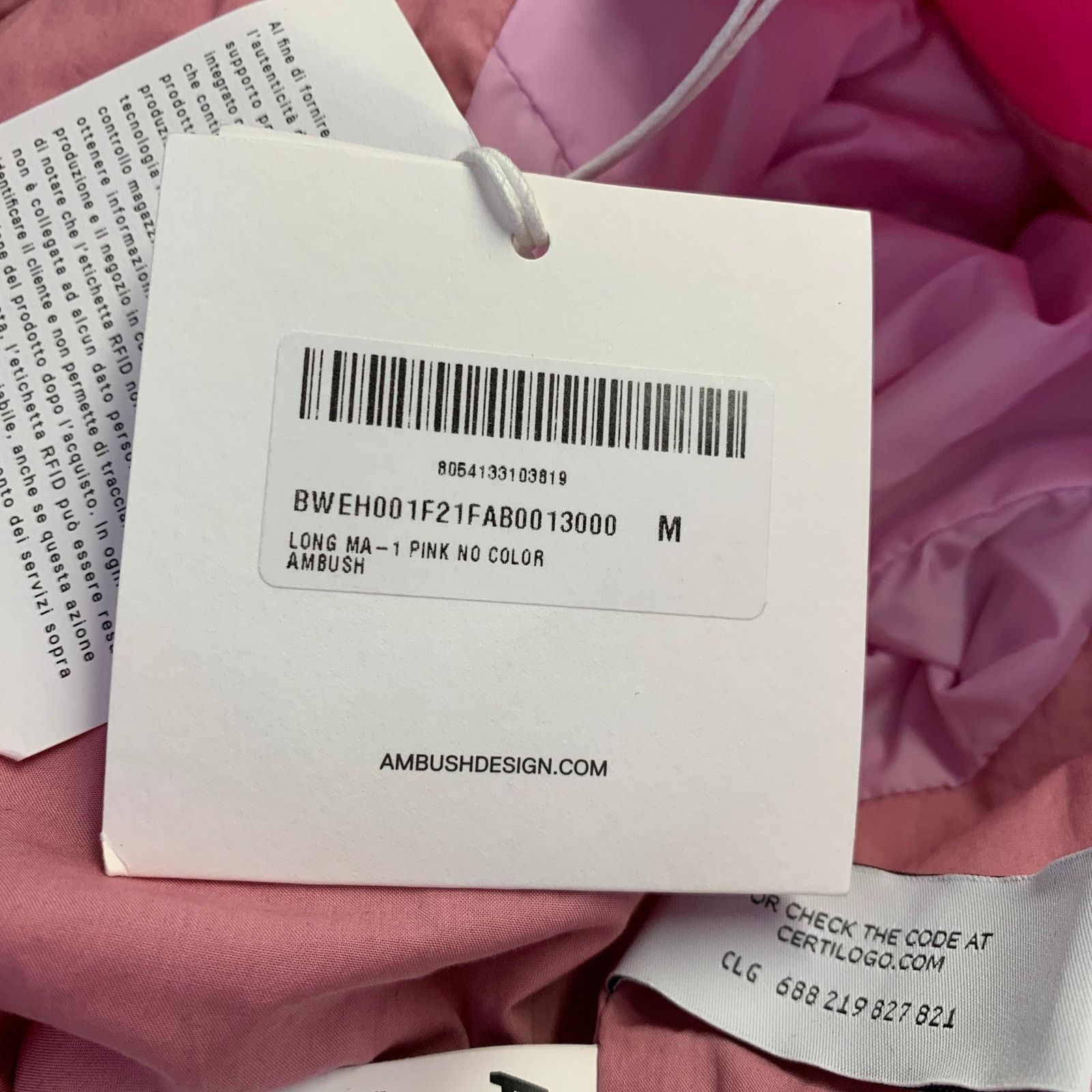 Ambush Design AMBUSH Size M Pink Polyamide Ribbed Knit Coat Dress Coat Size M / US 6-8 / IT 42-44 - 8 Thumbnail