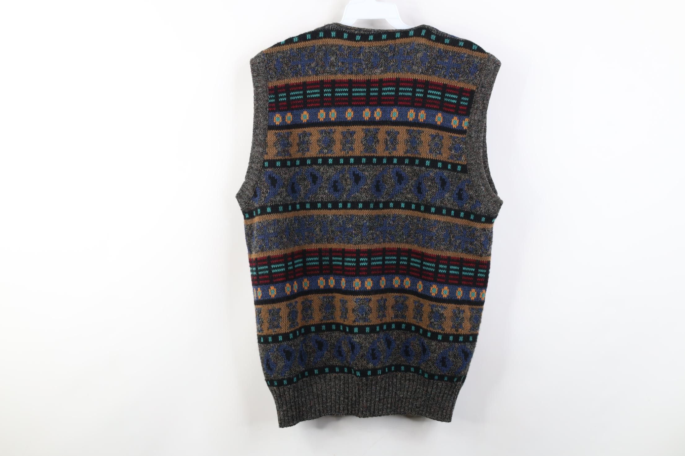 Vintage Vintage 90s Streetwear Rainbow Fair Isle Sweater Vest USA Size US L / EU 52-54 / 3 - 7 Thumbnail