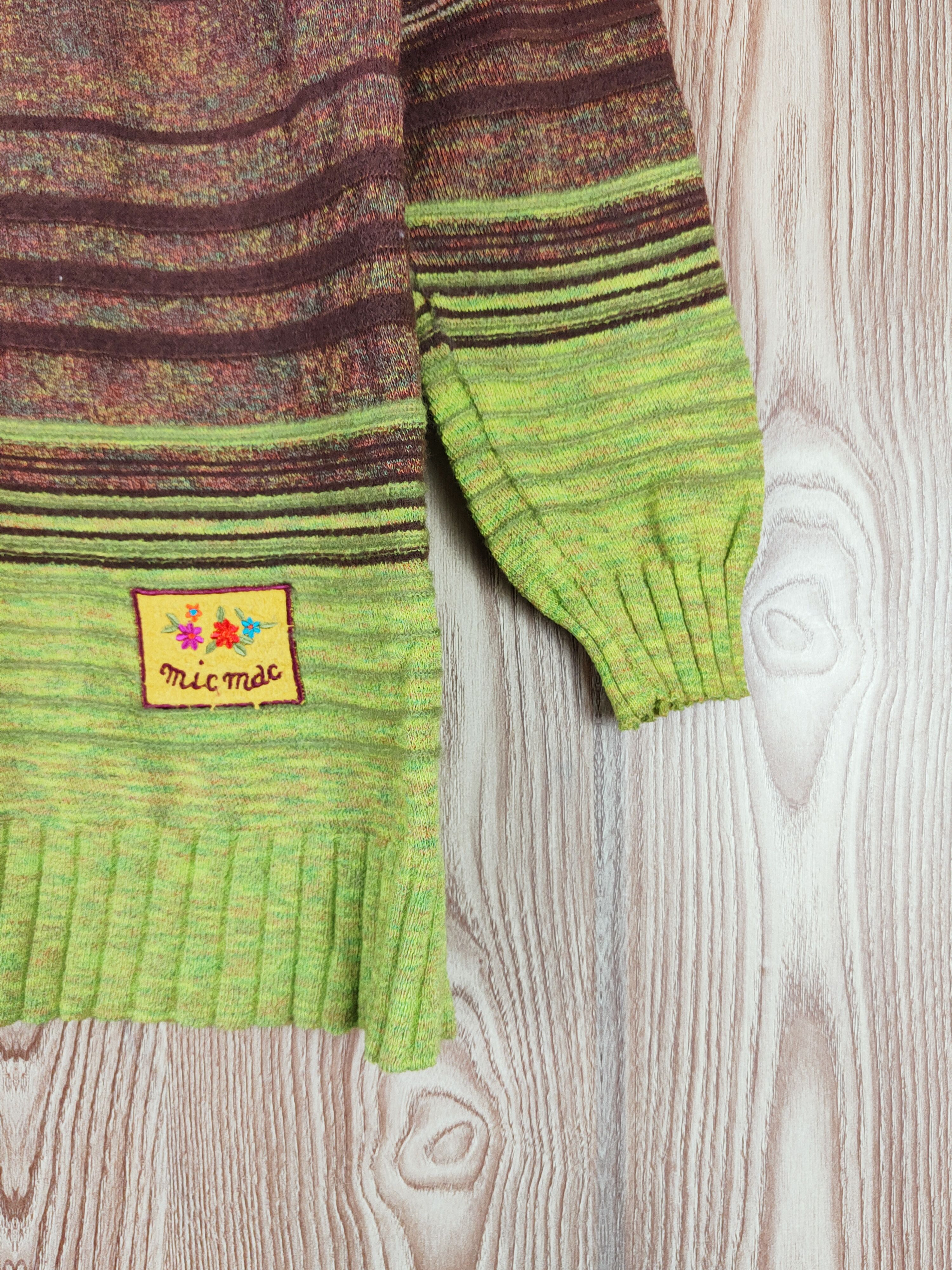 Homespun Knitwear × Japanese Brand × Vintage Japanese Brand Green Orange Knitwear Sweatshirts #W308 Size M / US 6-8 / IT 42-44 - 7 Thumbnail