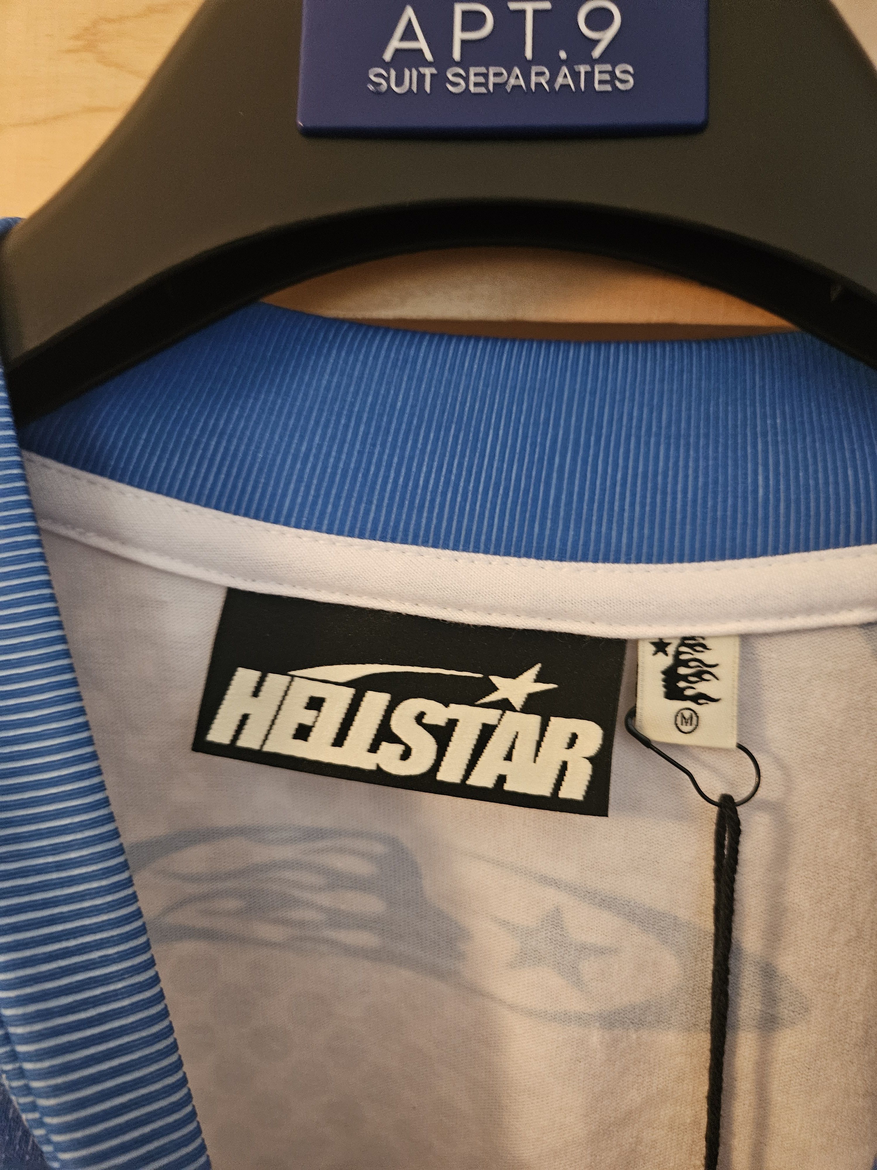 HELLSTAR Blue & White Moto Jersey Long Sleeve Shirt Size US M / EU 48-50 / 2 - 8 Thumbnail