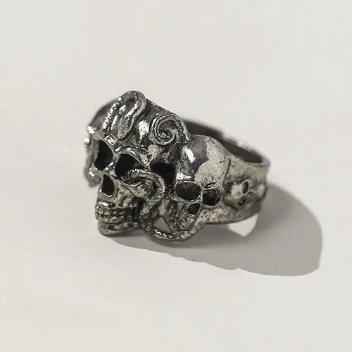Other Vintage Skull Ring Size ONE SIZE - 1 Thumbnail