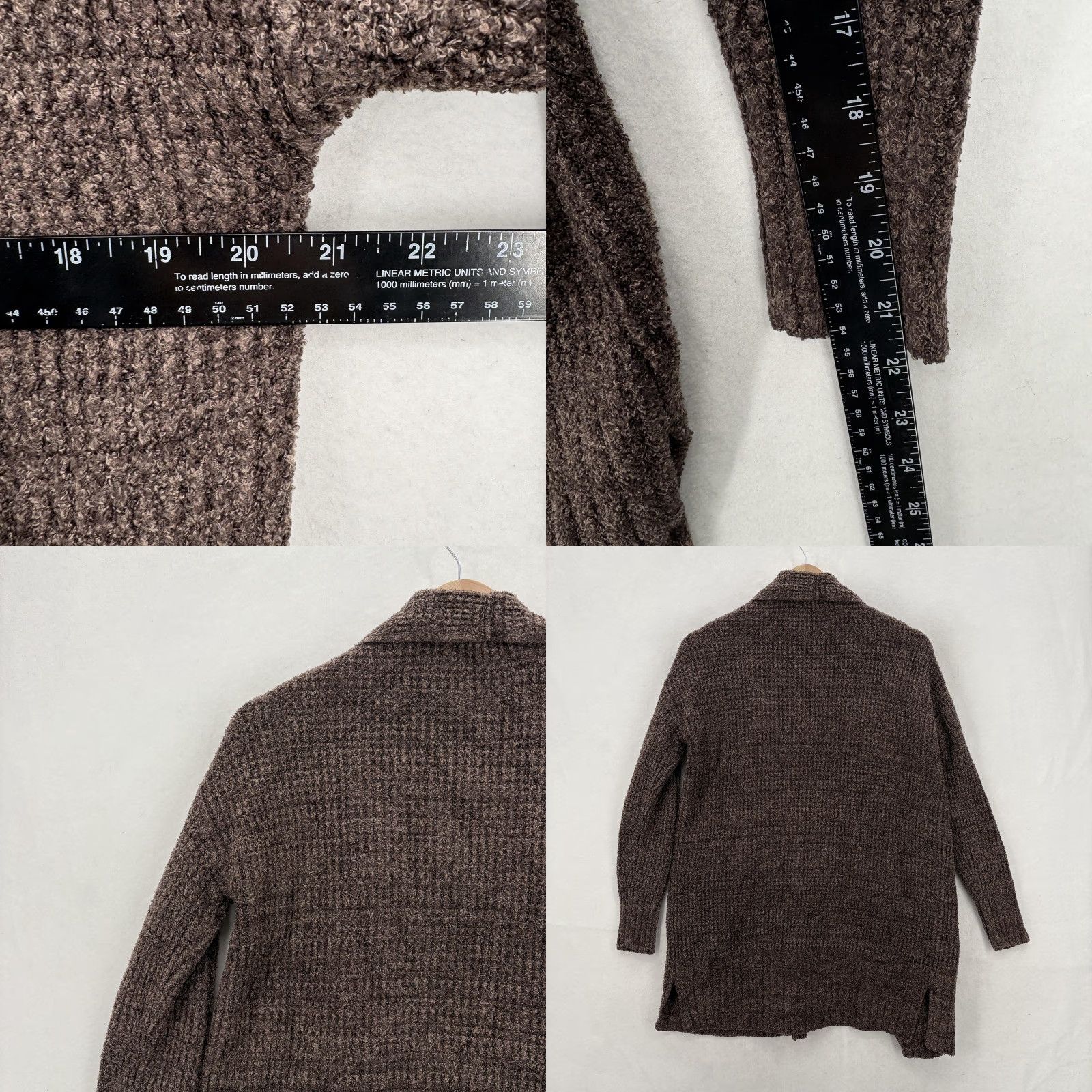 Vintage Barefoot Dreams Sweater Womens Small Brown Cozychic Lite Open Cardigan Pockets Size S / US 4 / IT 40 - 8 Thumbnail