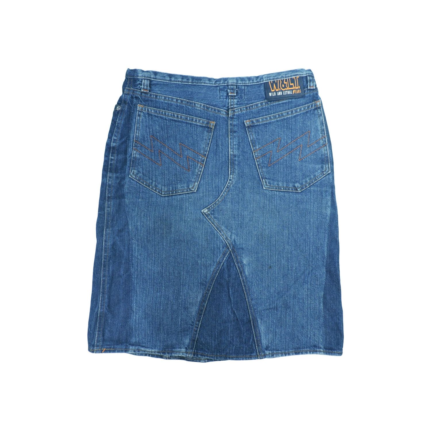 Walter Van Beirendonck W&LT WILD AND LETHAL KISS THE FUTURE DENIM MINI SKIRT Size 26" / US 2 / IT 38 - 2 Thumbnail