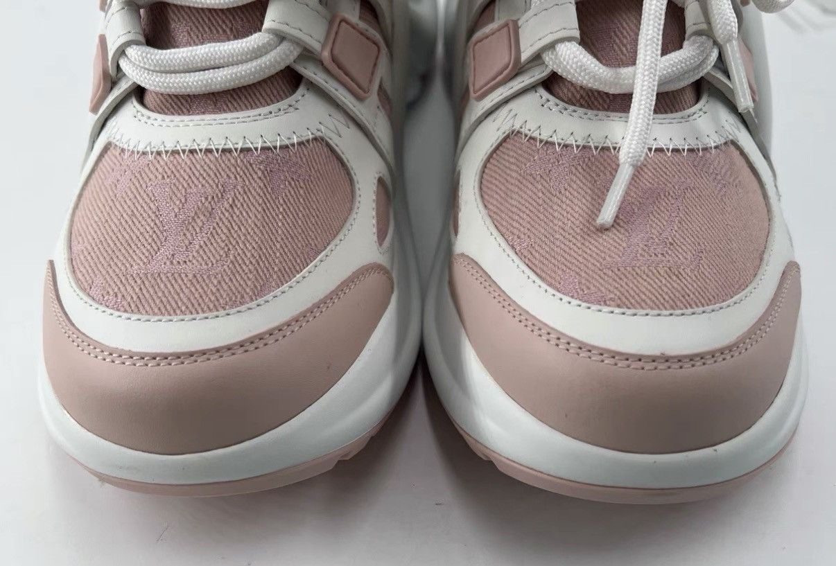 Louis Vuitton Louis Vuitton Pink & White Archlight Sneakers Women's K12 Size US 6 / IT 36 - 9 Thumbnail