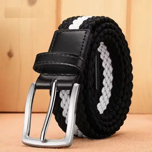 Other Stretch Canvas Leather Belts for Men Size ONE SIZE - 2 Thumbnail