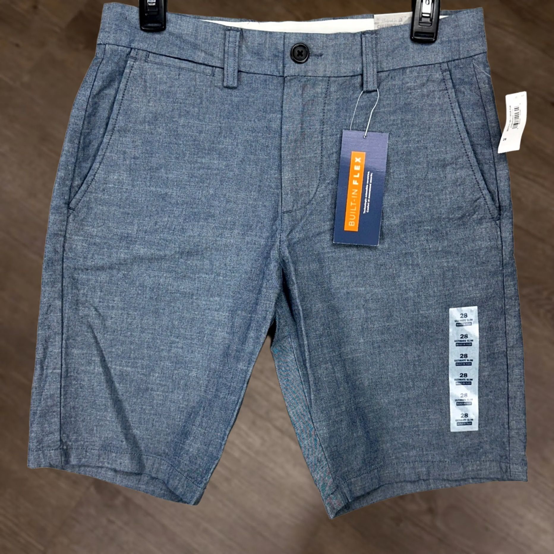 Old Navy Old Navy Built-In Flex Mens Ultimate Slim Shorts 28 Light Blue Khaki Pocket NEW Size US 28 / EU 44 - 1 Thumbnail
