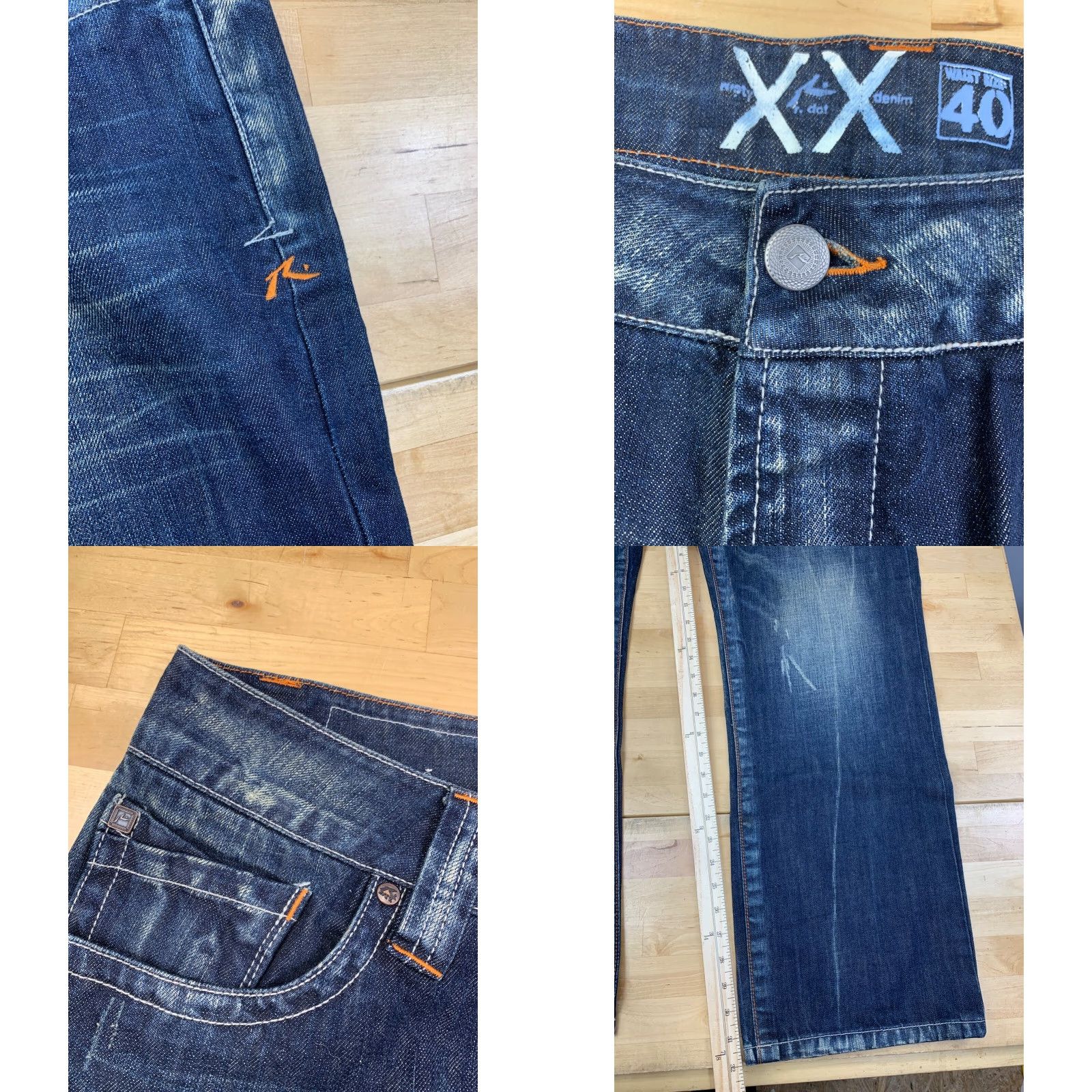 Rusty Rusty Jeans Straight Denim 40x32 Mens Blue Distressed 10397 Straight Lumber? Size US 40 / EU 56 - 8 Thumbnail